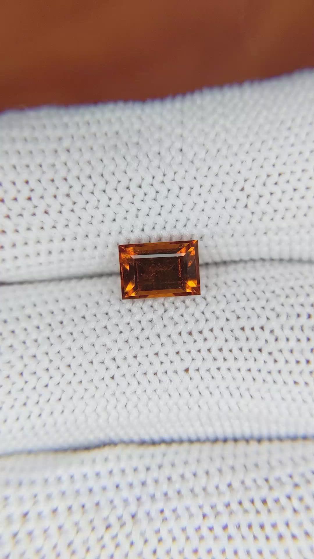 1.41 Ct. Hessonite Garnet from Madagascar Size Video