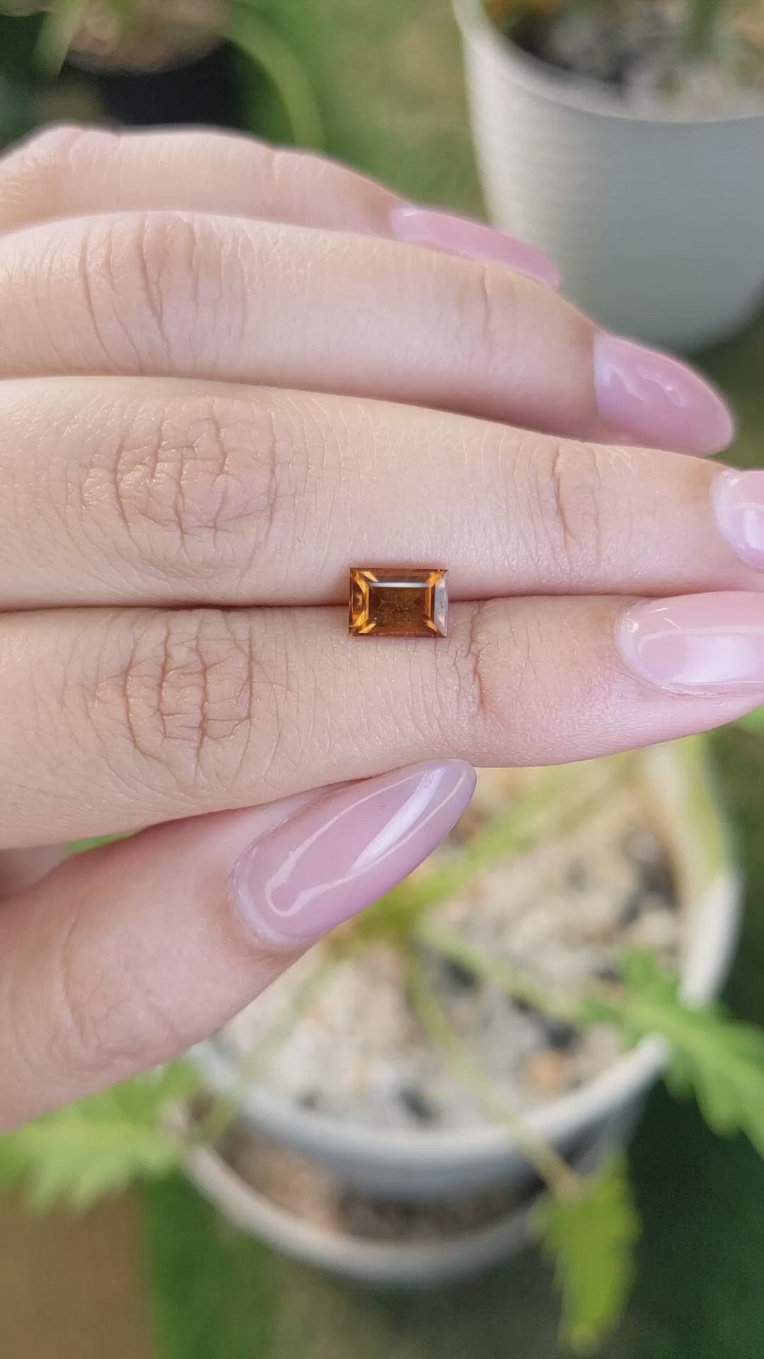 1.41 Ct. Hessonite Garnet from Madagascar Size Video