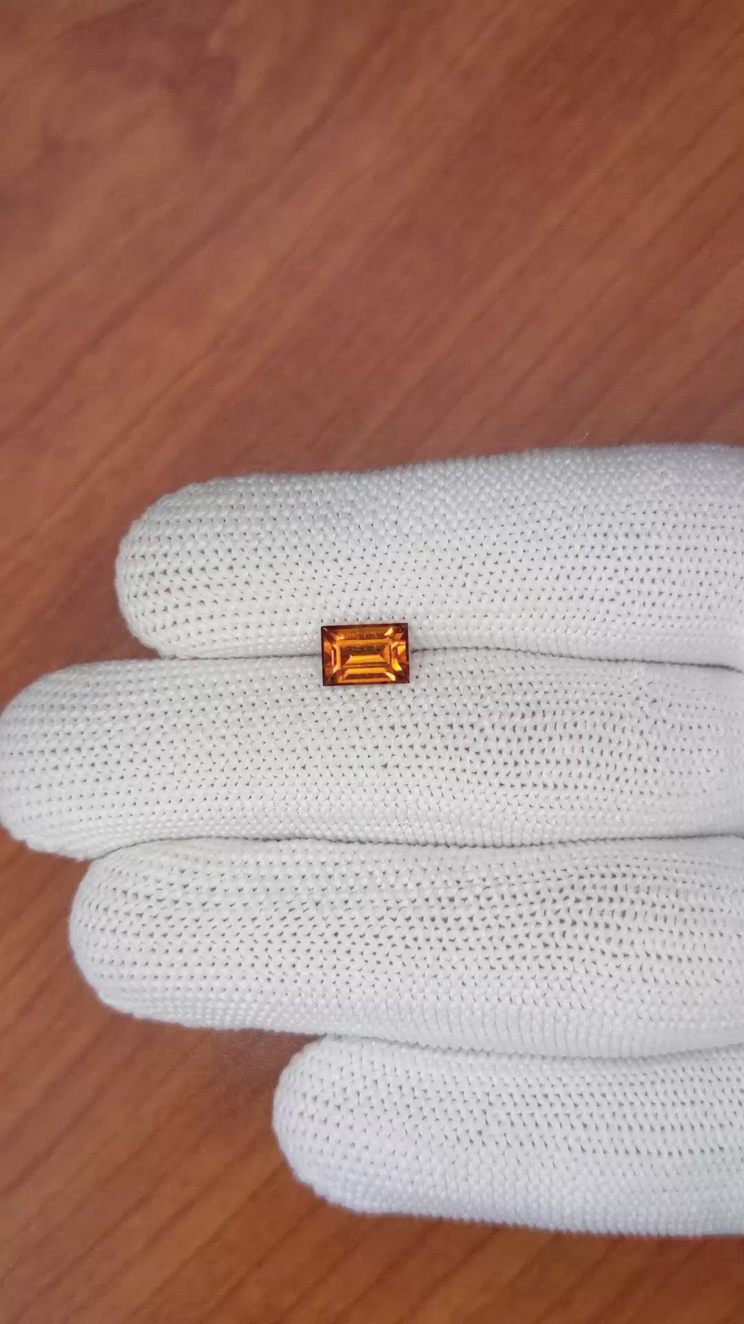 1.41 Ct. Hessonite Garnet from Madagascar Size Video