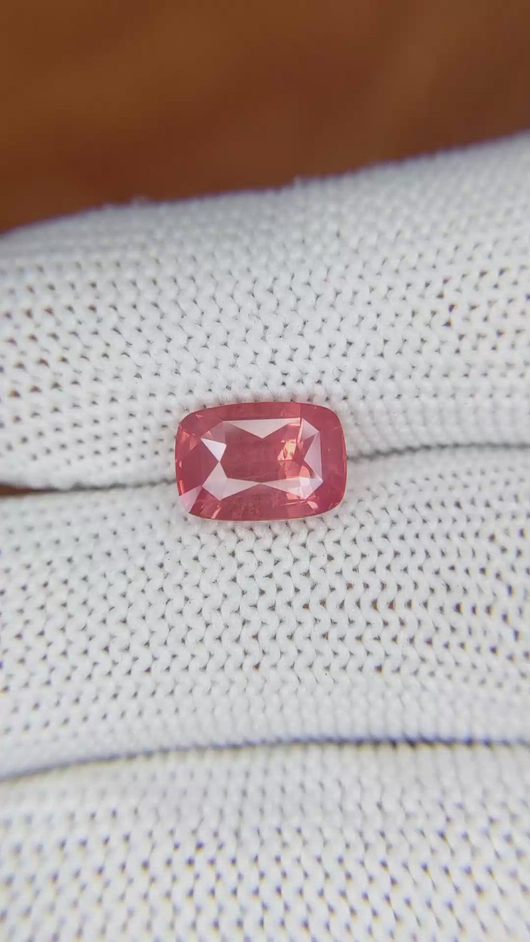 3.02 Ct. Pinkish Orange Spinel from Tanzania Size Video