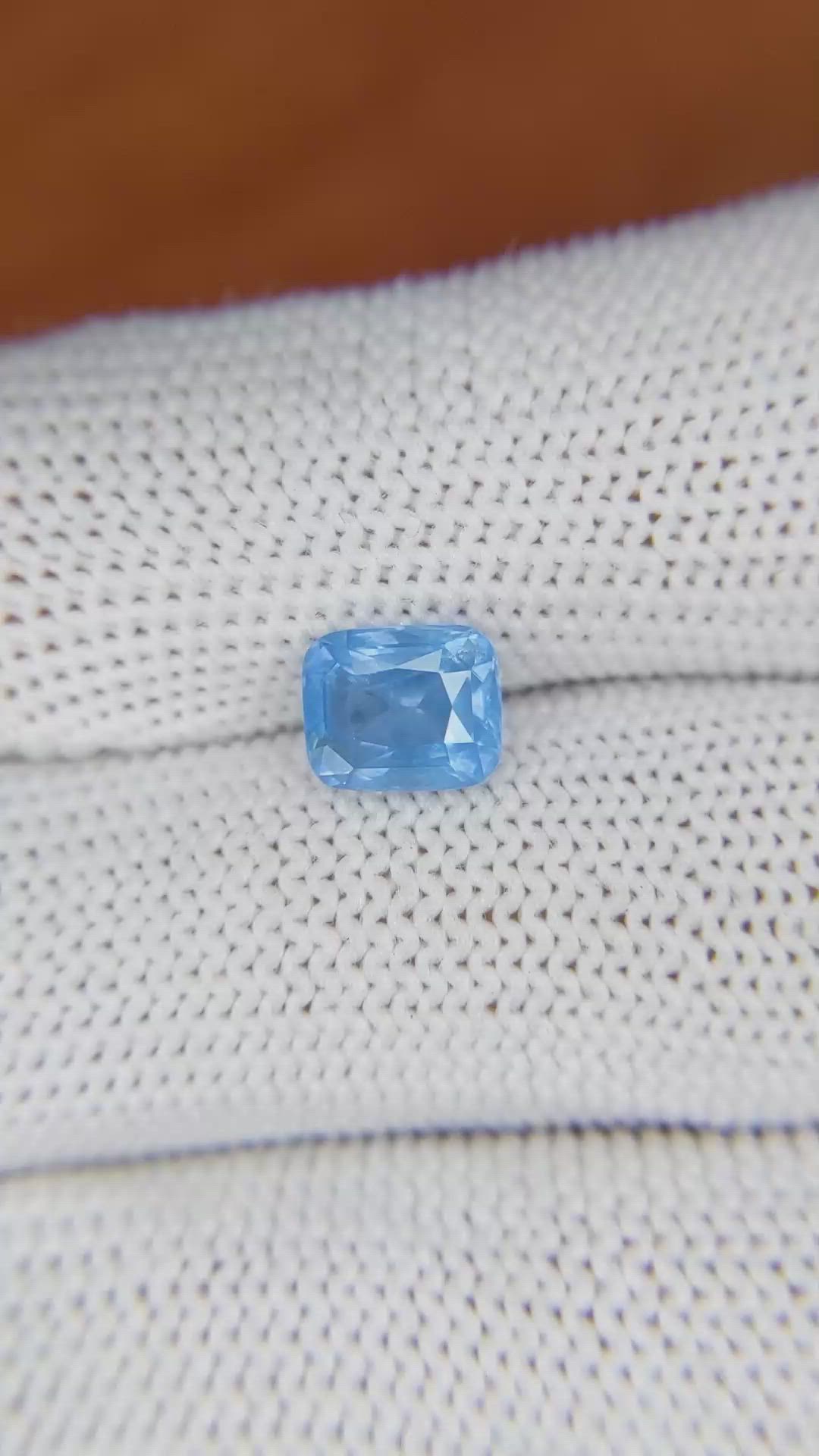 1.82 Ct. Cobalt Spinel from Ceylon (Sri Lanka) Size Video