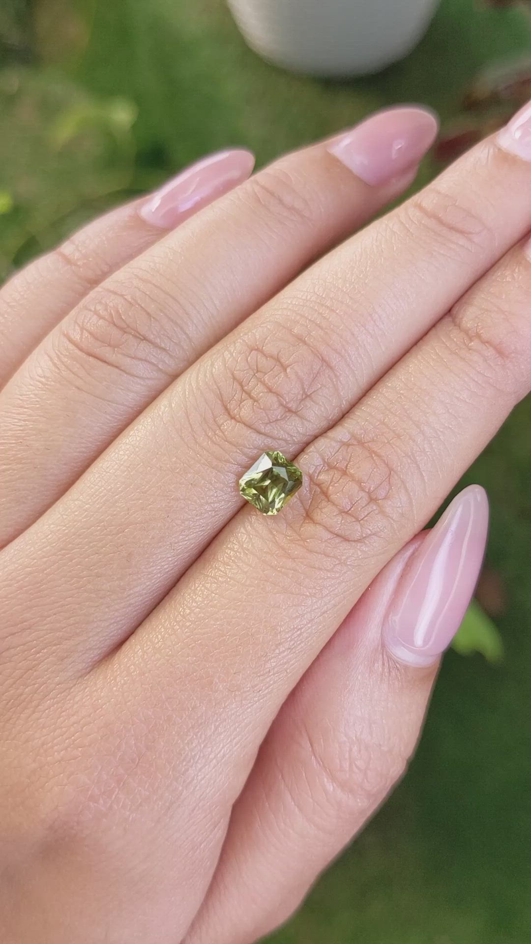 1.45 Ct. Chrysoberyl from Ceylon (Sri Lanka) Size Video