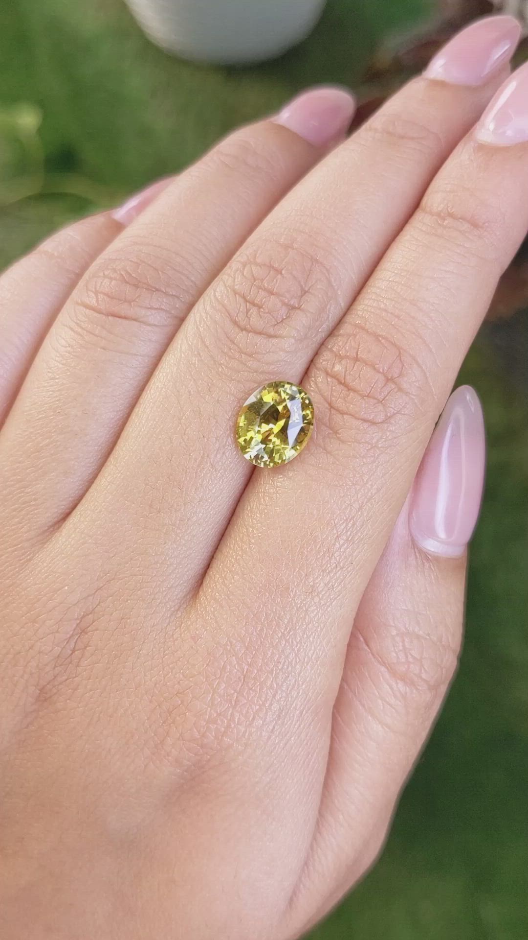 3.58 Ct. Chrysoberyl from Ceylon (Sri Lanka) Size Video