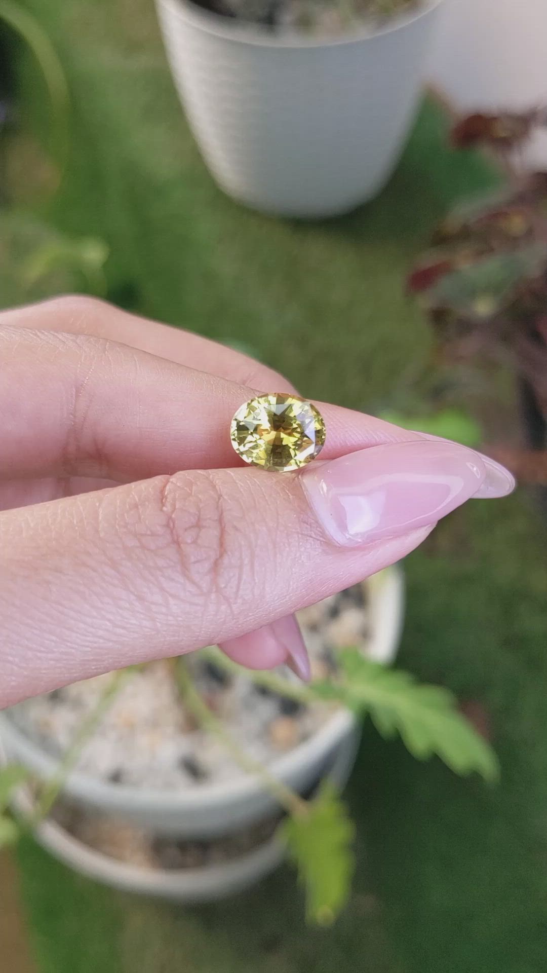 3.58 Ct. Chrysoberyl from Ceylon (Sri Lanka) Size Video