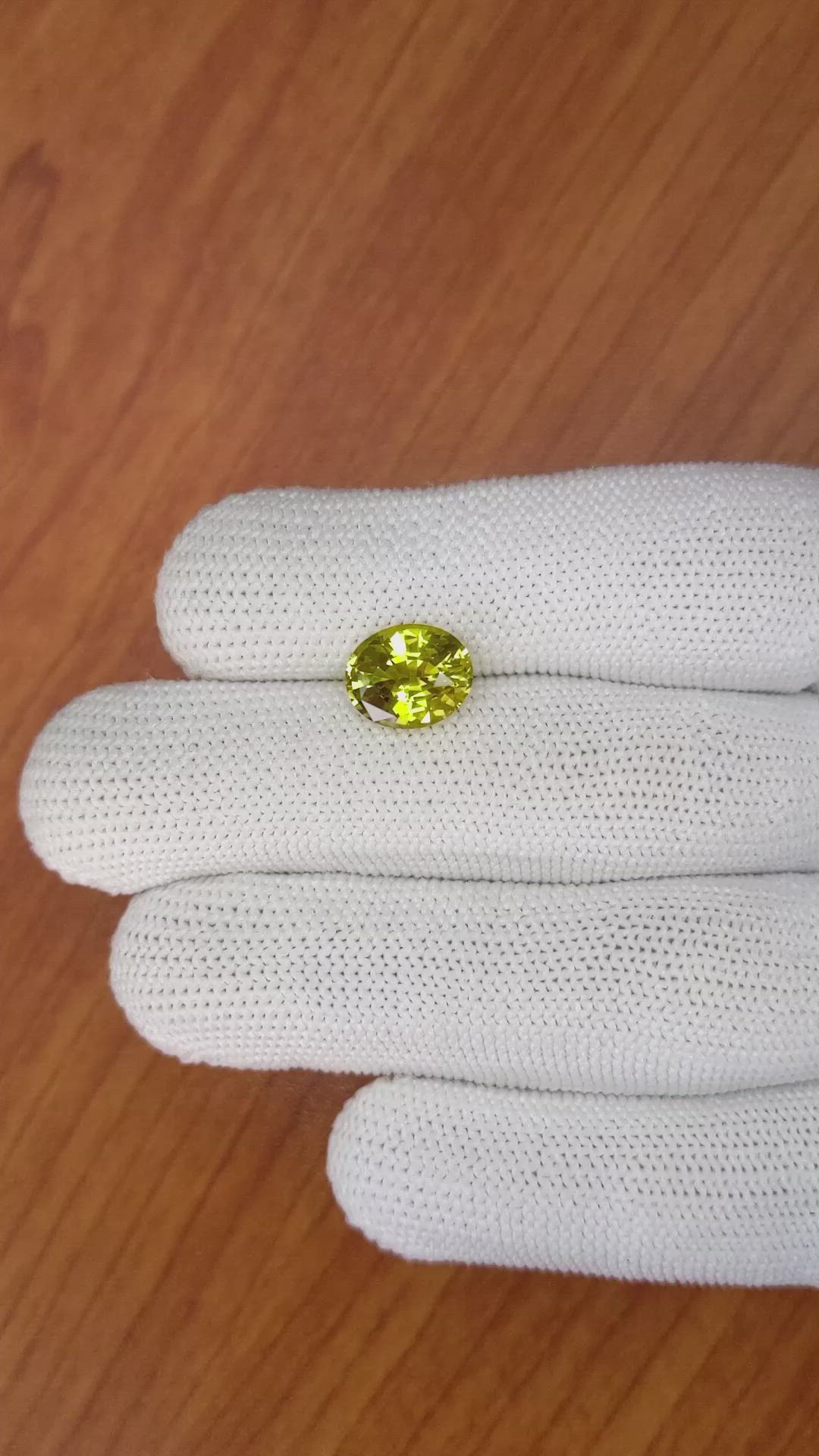 3.58 Ct. Chrysoberyl from Ceylon (Sri Lanka) Size Video