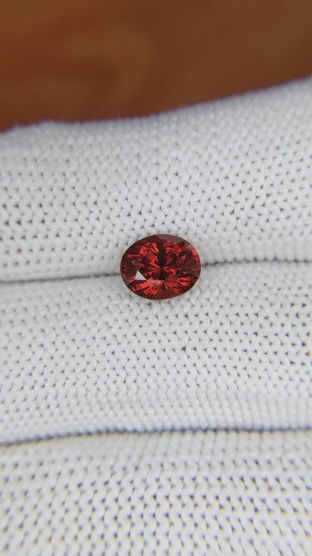 1.73 Ct. Garnet from Ceylon (Sri Lanka) Size Video