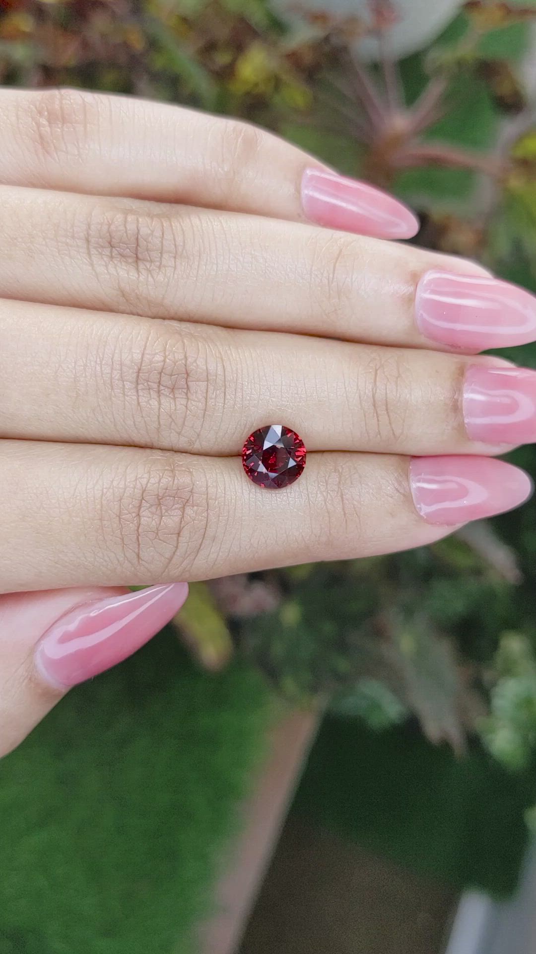 2.49 Ct. Garnet from Ceylon (Sri Lanka) Size Video