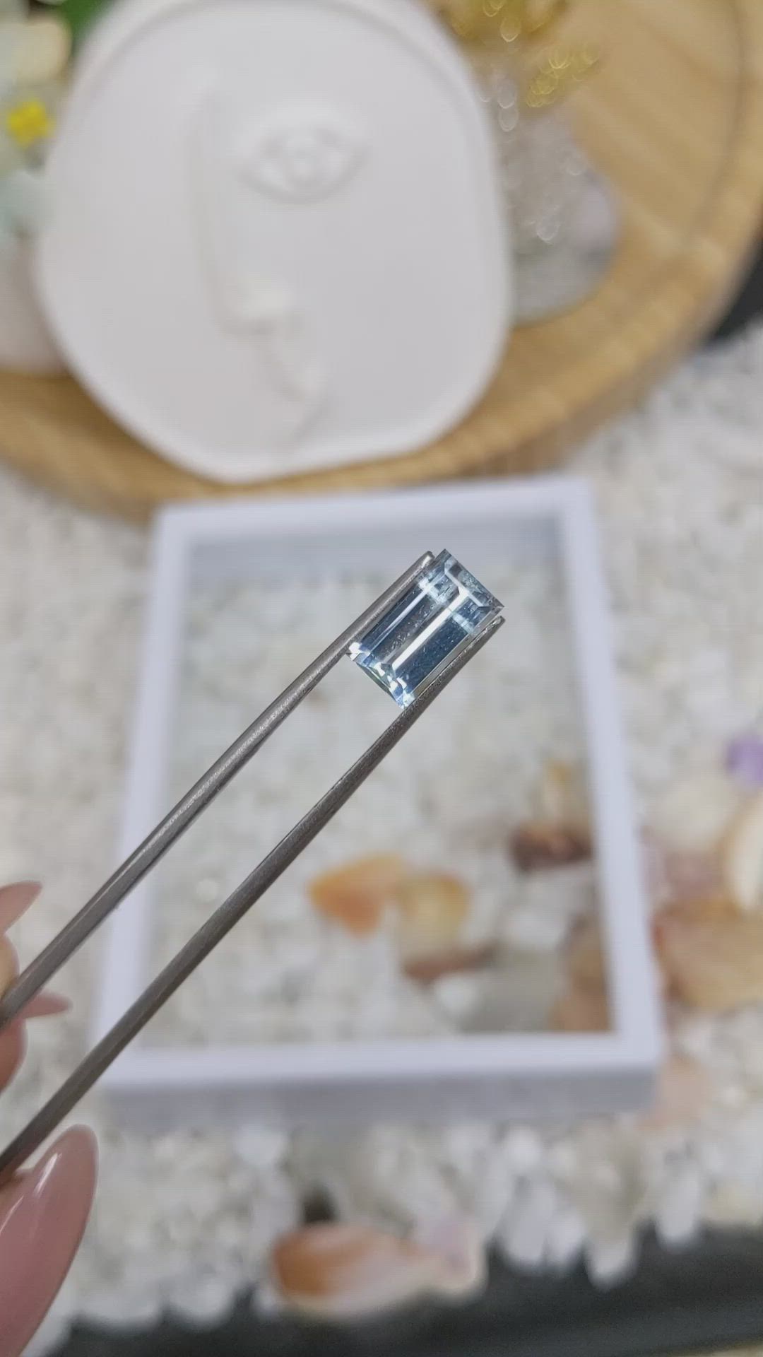 1.76 Ct. Aquamarine from Ceylon (Sri Lanka) Size Video