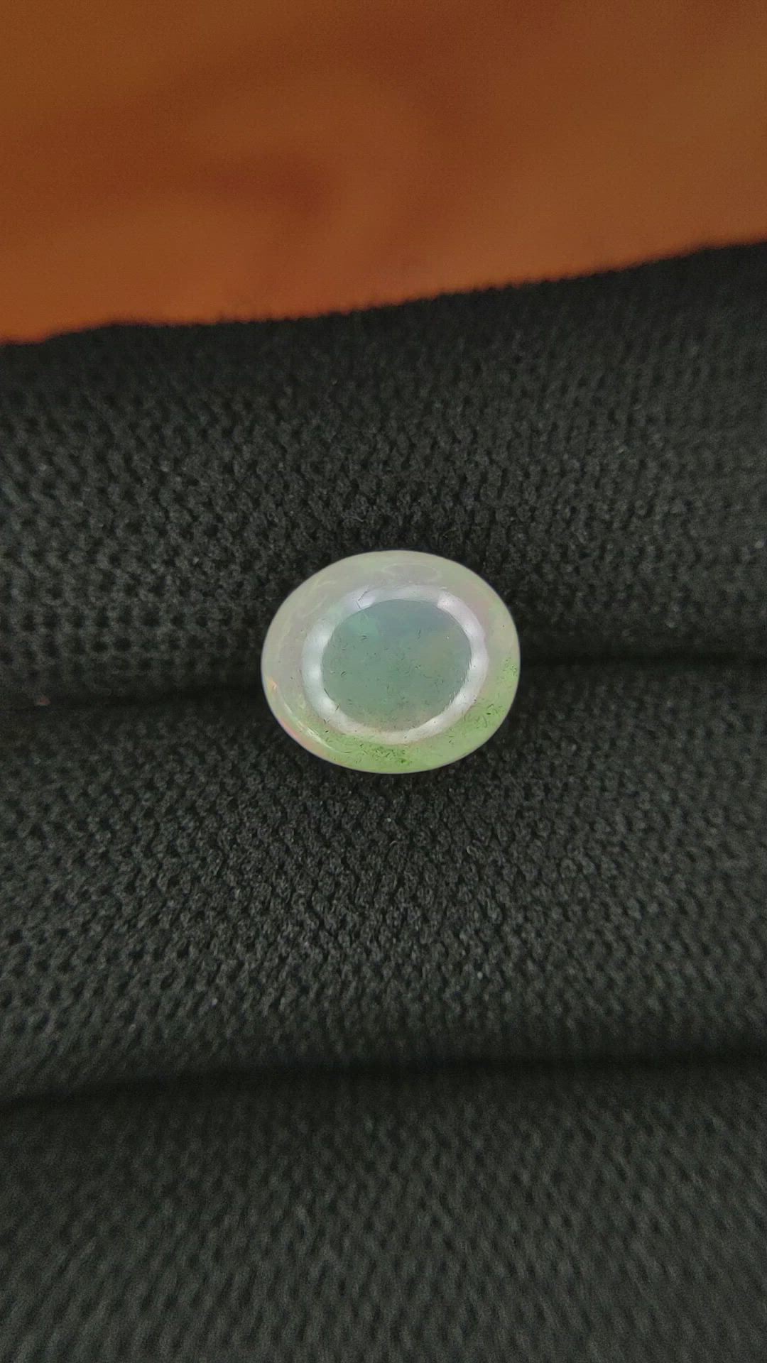 2.37 Ct. Cabochon White Opal from Brazil Size Video