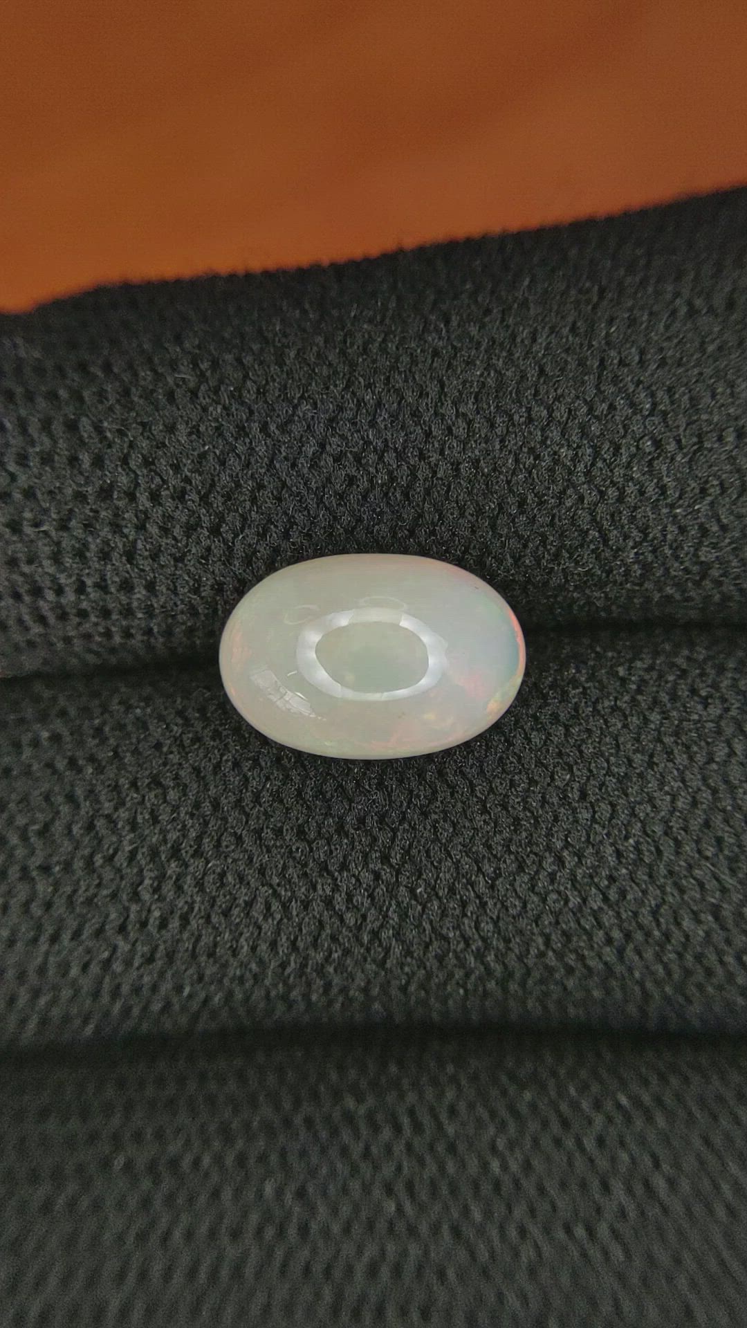 2.52 Ct. Cabochon White Opal from Brazil Size Video