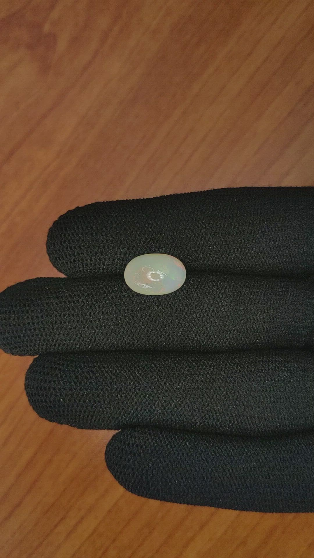 2.52 Ct. Cabochon White Opal from Brazil Size Video