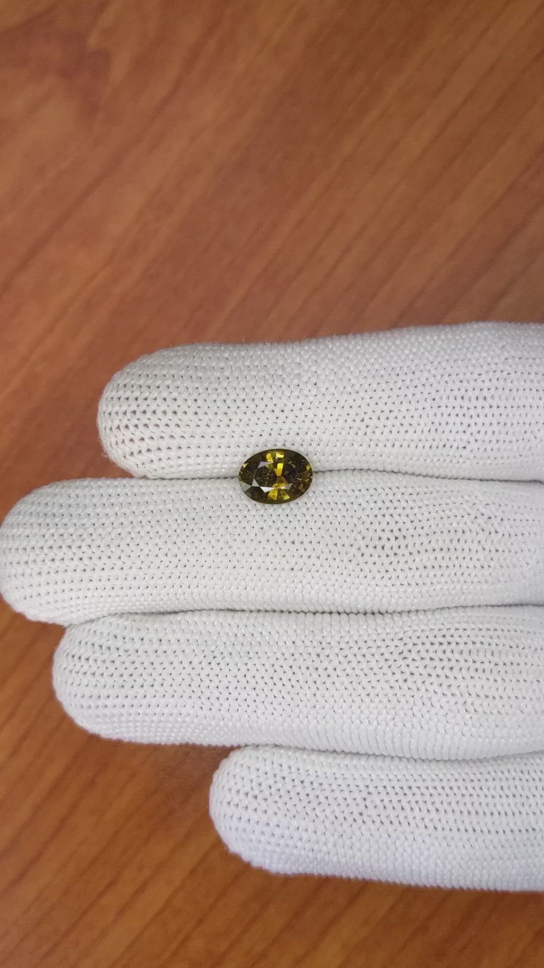1.74 Ct. Chrysoberyl from Ceylon (Sri Lanka) Size Video