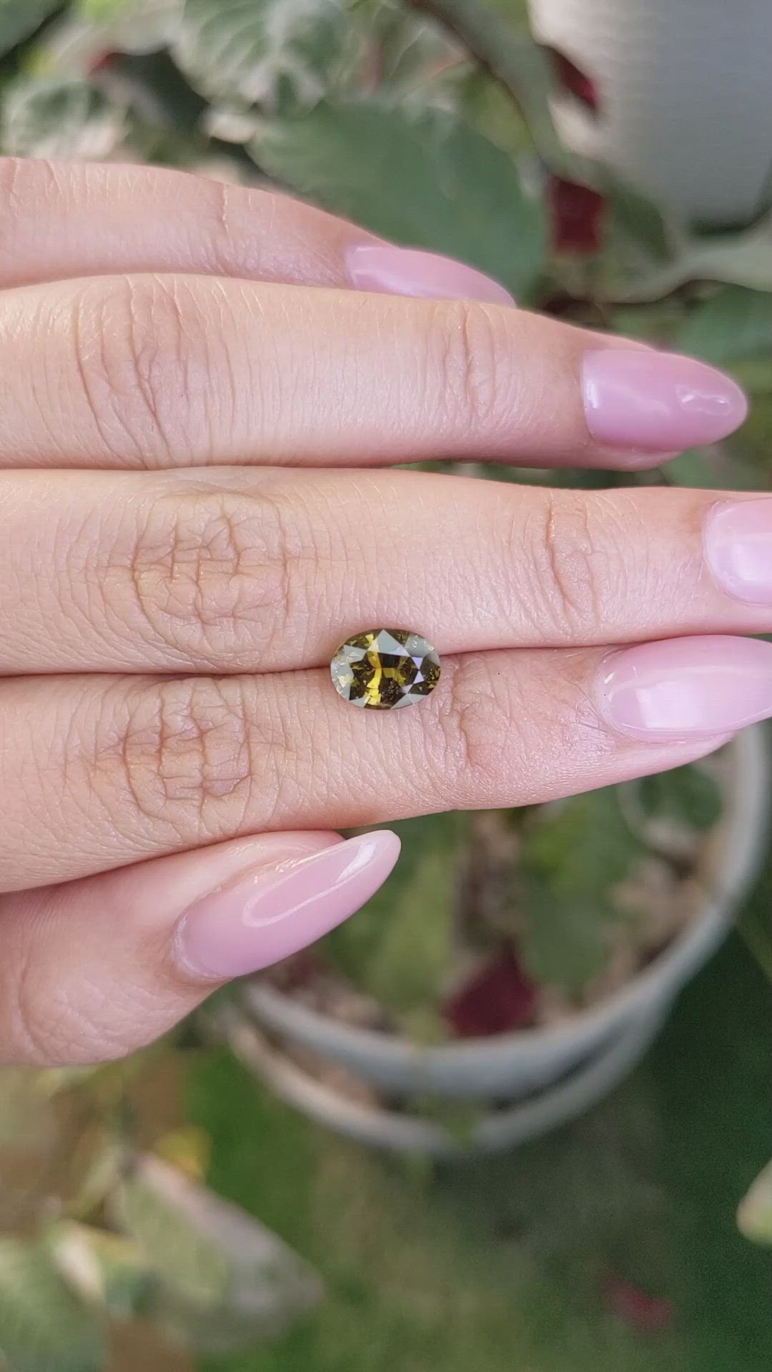 1.74 Ct. Chrysoberyl from Ceylon (Sri Lanka) Size Video