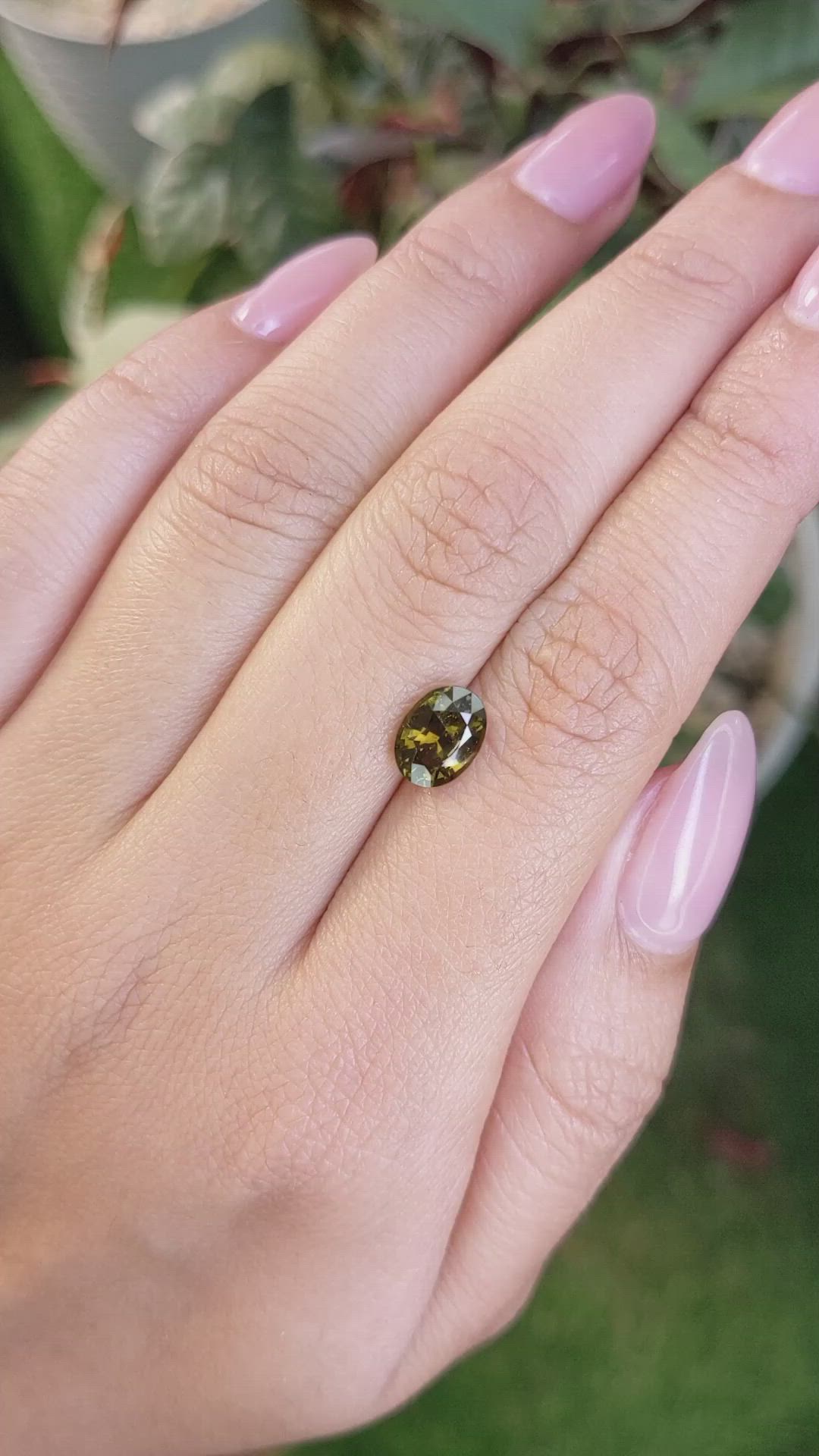 1.74 Ct. Chrysoberyl from Ceylon (Sri Lanka) Size Video