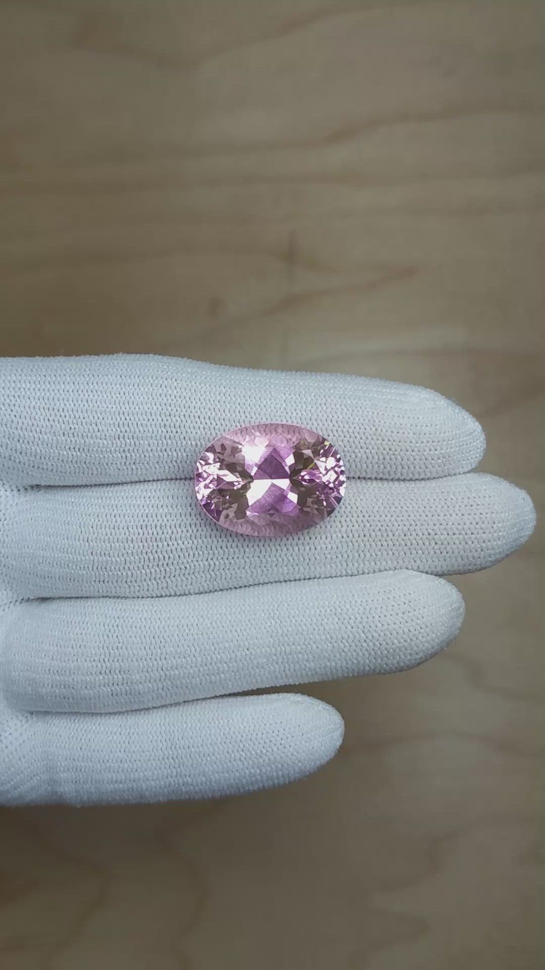 21.46 Ct. Kunzite from Brazil Size Video