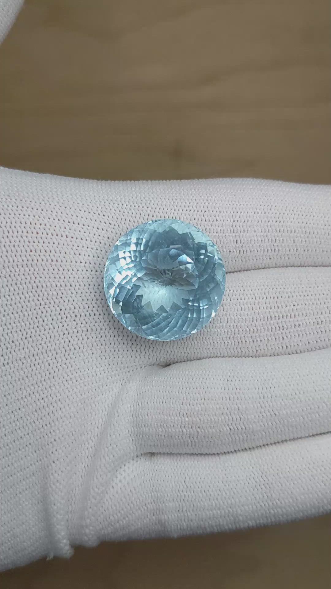 36.31 Ct. Aquamarine from Brazil Size Video