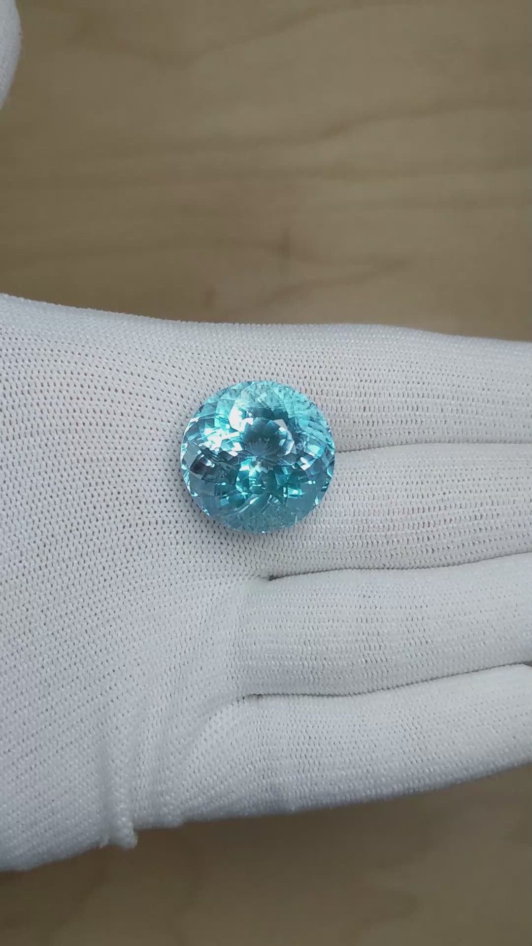 28.81 Ct. Aquamarine from Brazil Size Video