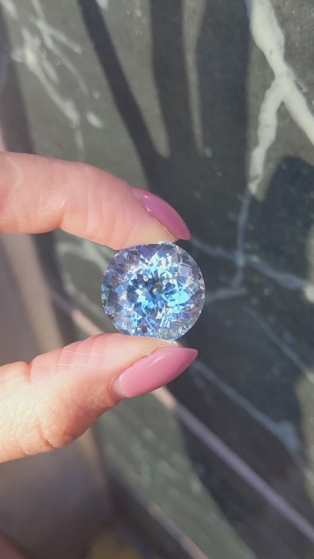 28.81 Ct. Aquamarine from Brazil Size Video