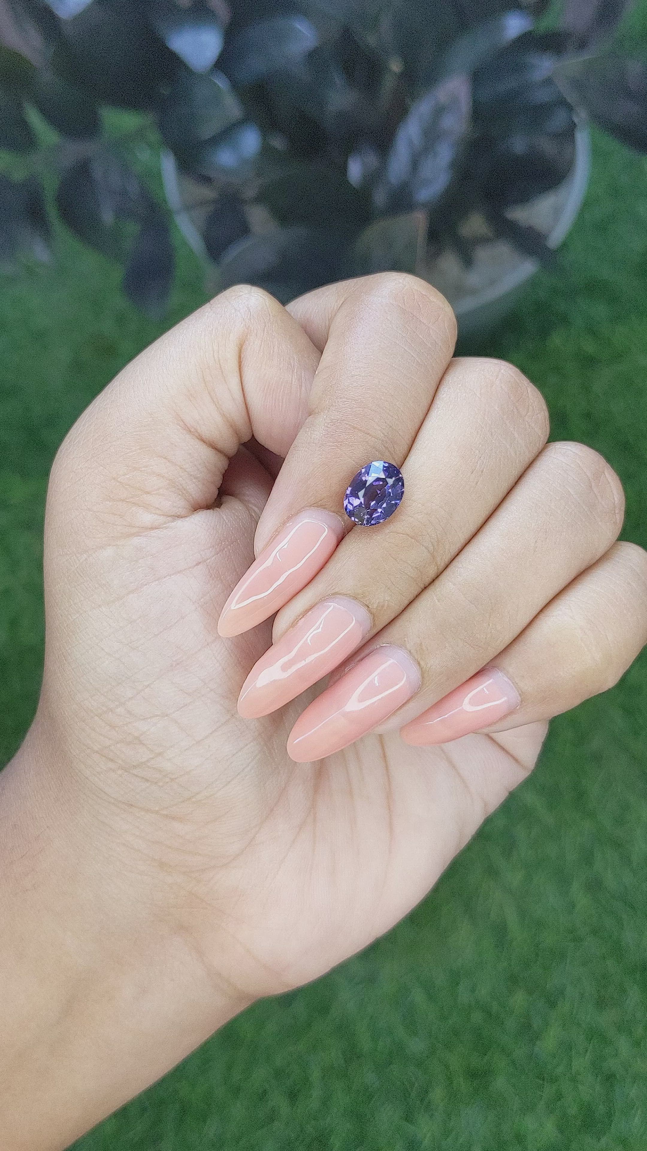 2.30 Ct. Bluish Purple Spinel from Ceylon (Sri Lanka) Size Video