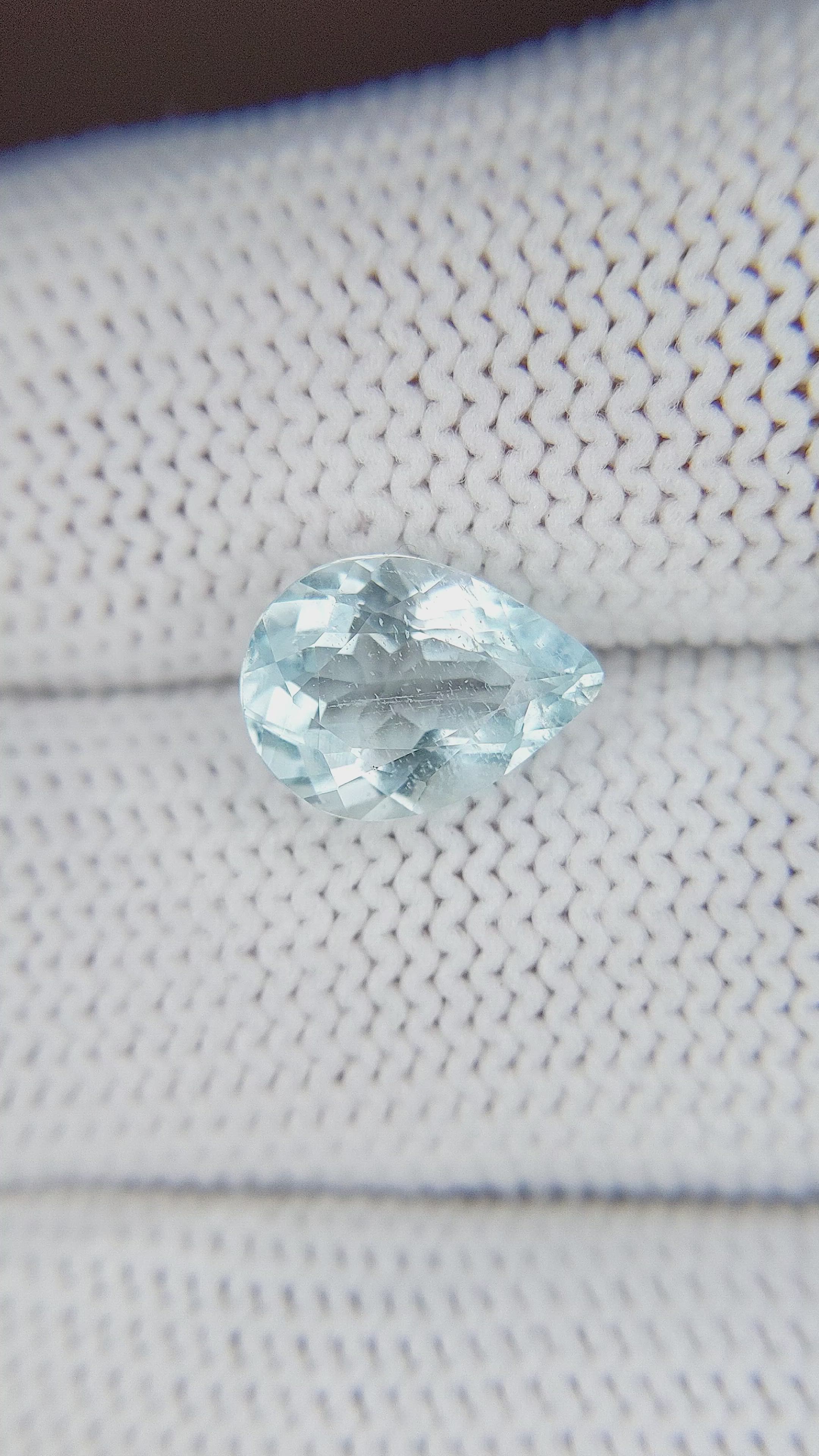 2.38 Ct. Blue Aquamarine from Ceylon (Sri Lanka) Size Video