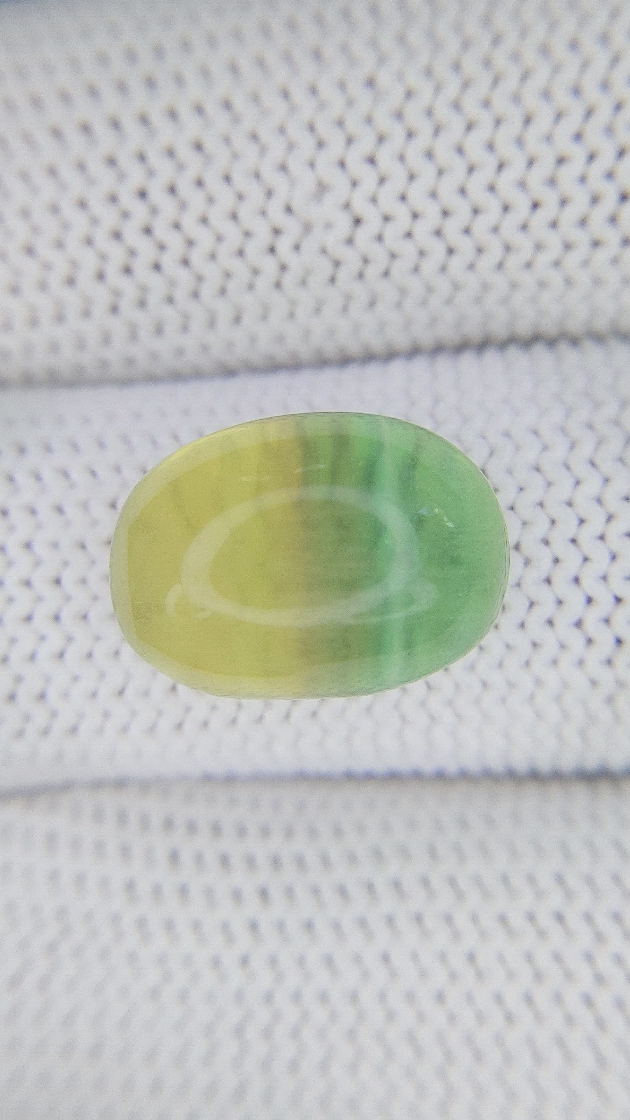 11.58 Ct. Bi Color Cabochon Fluorite from Ceylon (Sri Lanka) Size Video