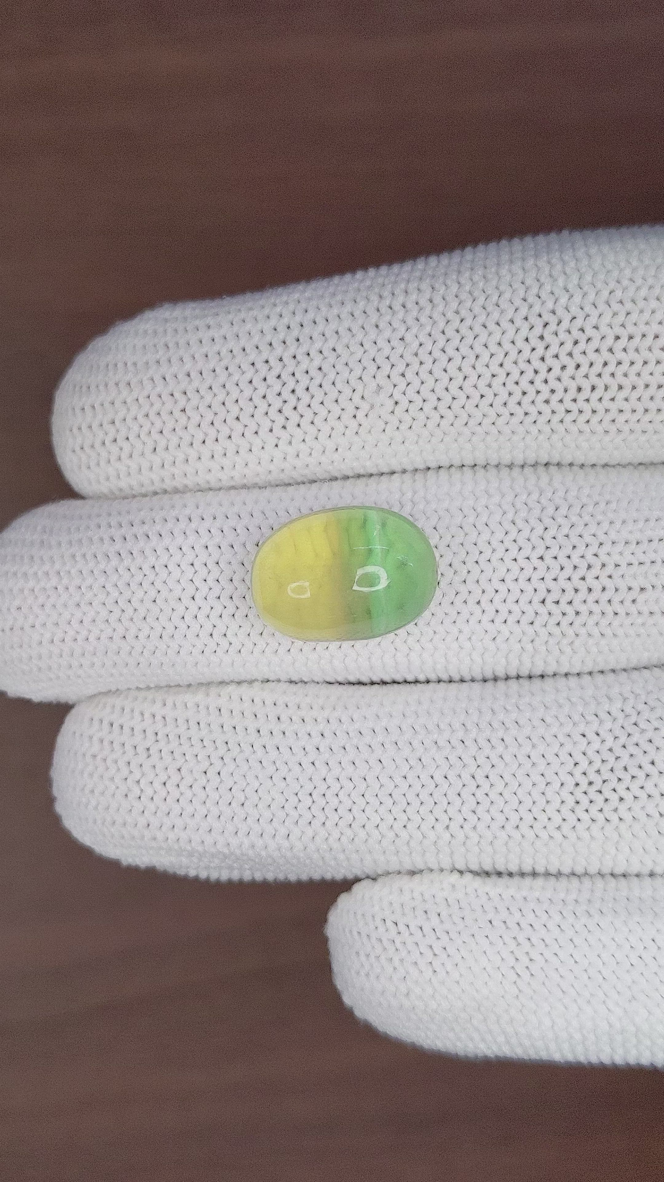 11.58 Ct. Bi Color Cabochon Fluorite from Ceylon (Sri Lanka) Size Video