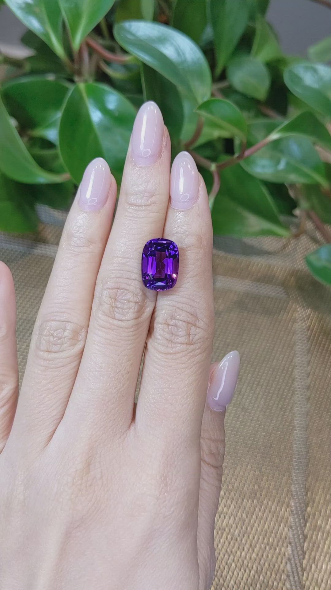7.13 Ct. Amethyst from Brazil Size Video
