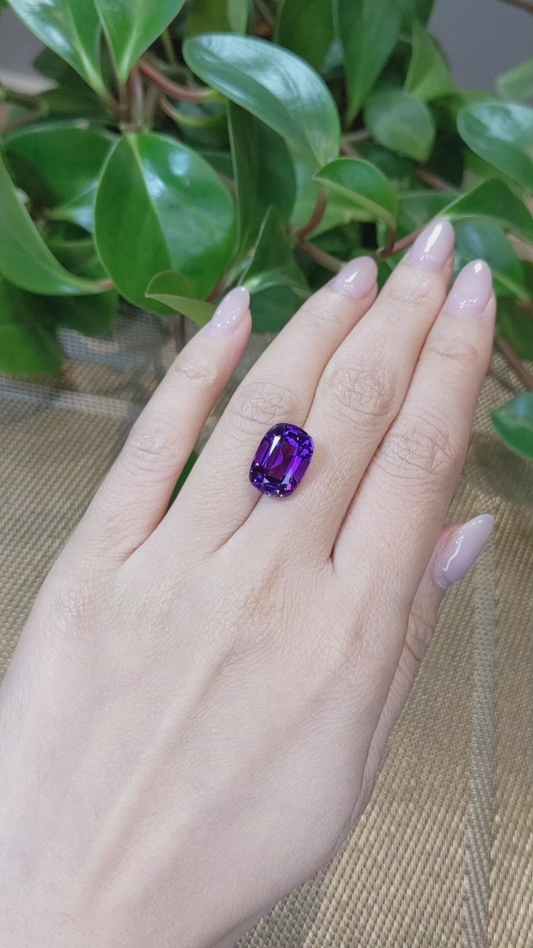 7.13 Ct. Amethyst from Brazil Size Video