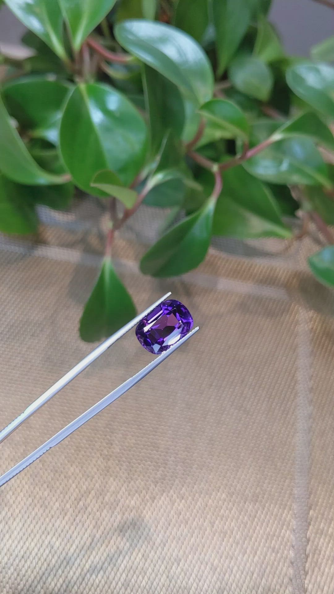 7.13 Ct. Amethyst from Brazil Size Video