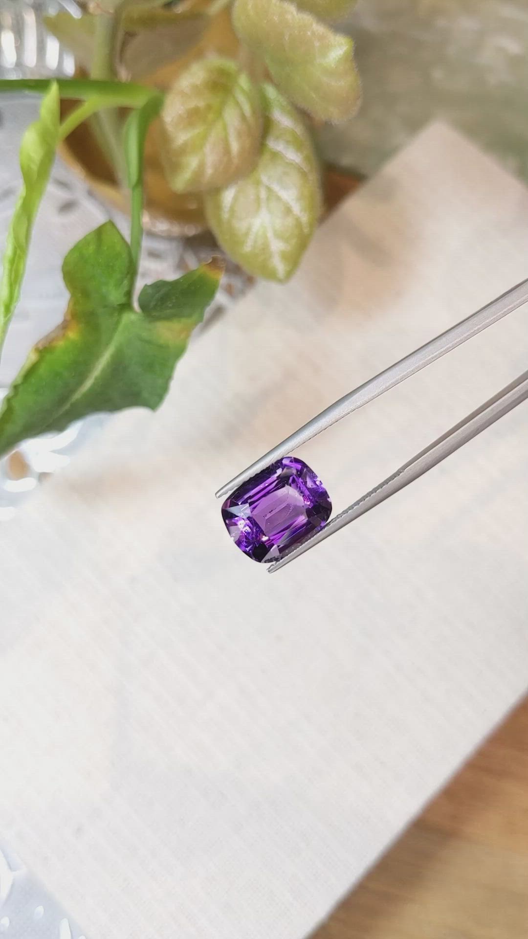 6.20 Ct. Amethyst from Brazil Size Video