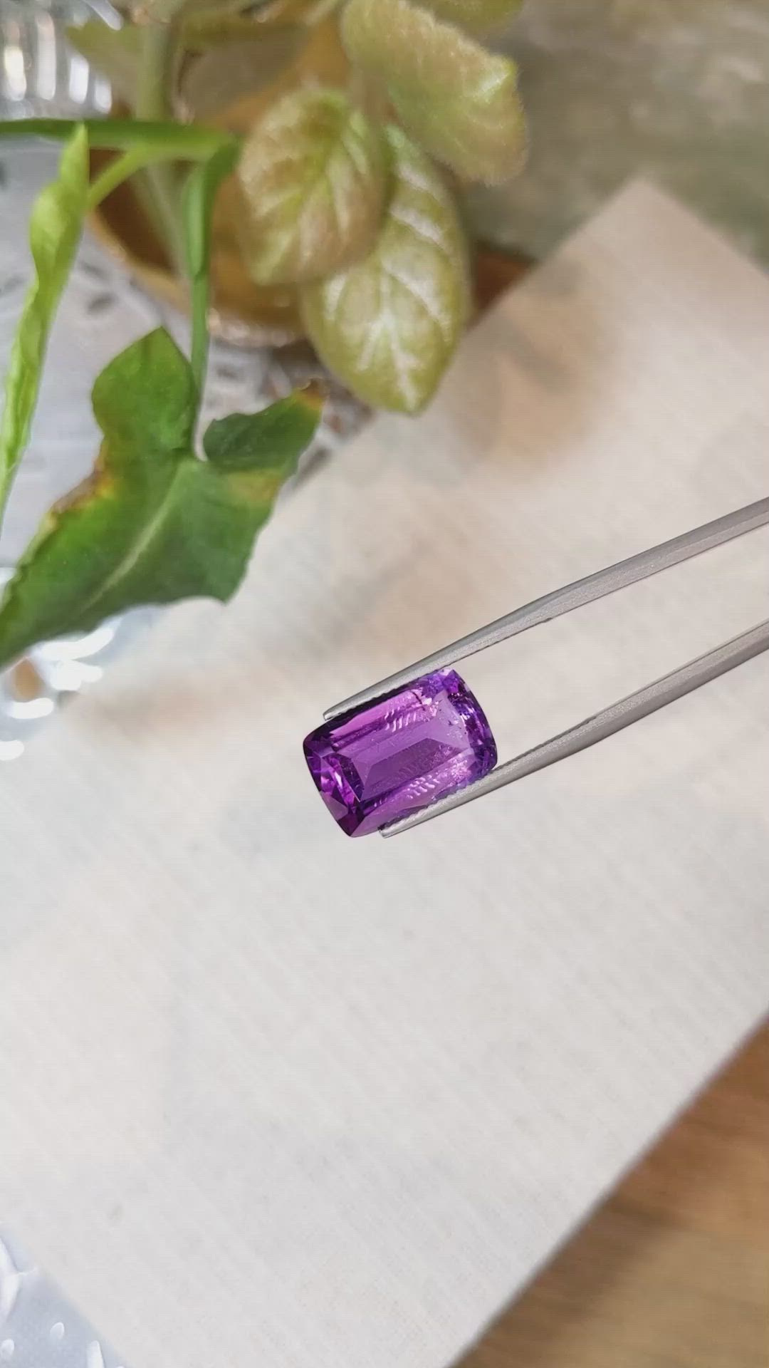 6.89 Ct. Amethyst from Brazil Size Video