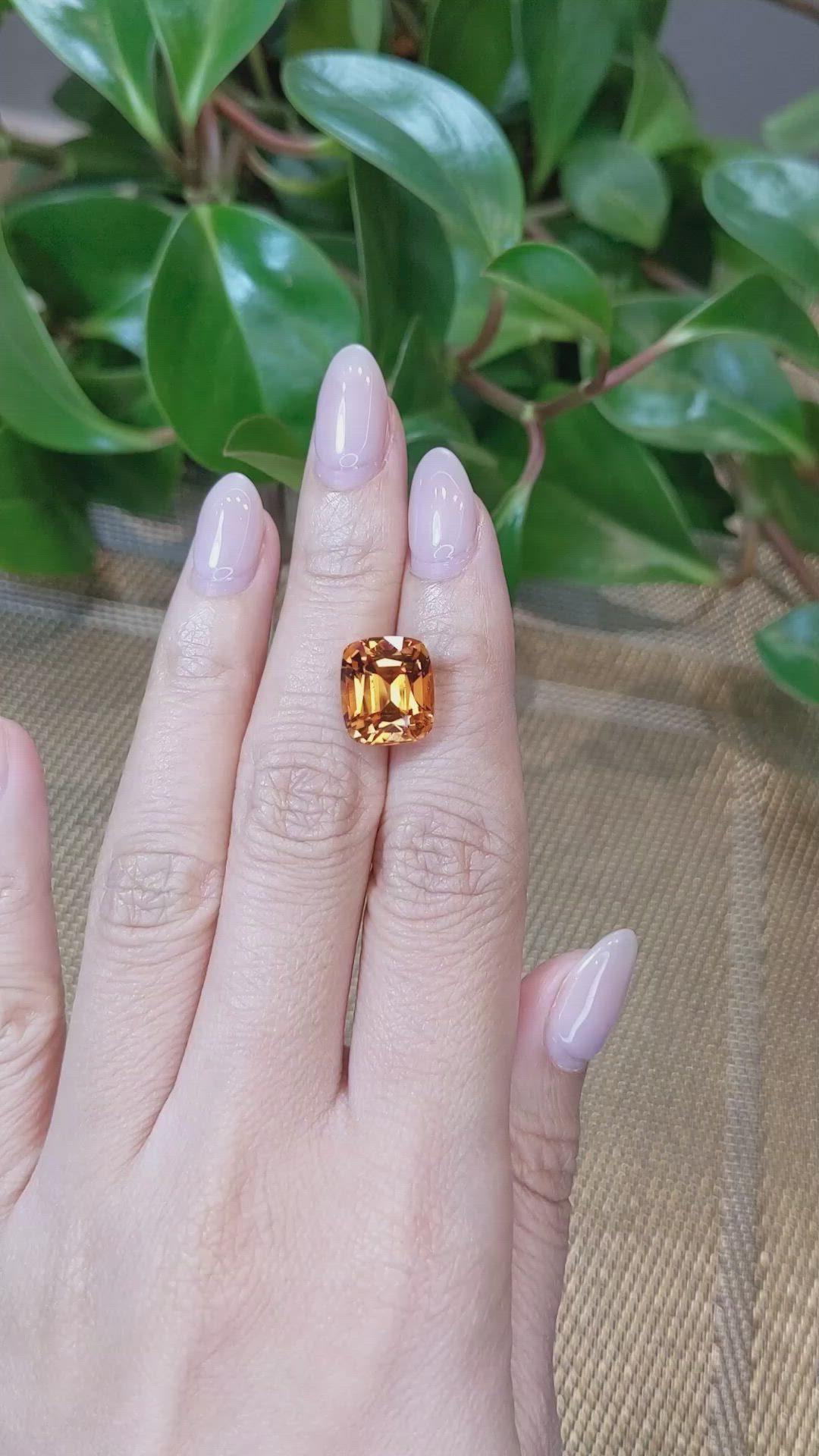 8.50 Ct. Citrine from Brazil Size Video