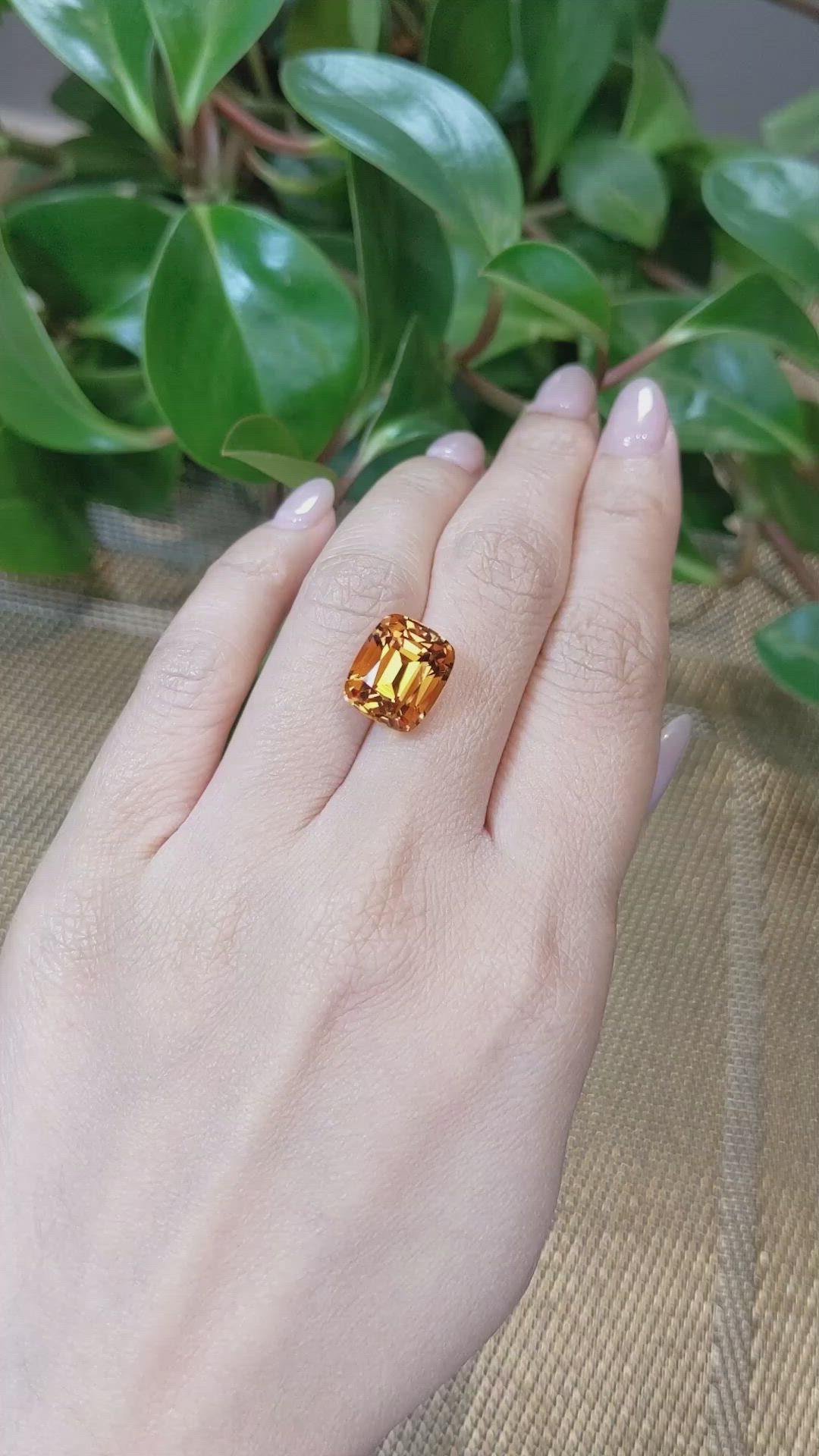 9.17 Ct. Citrine from Brazil Size Video