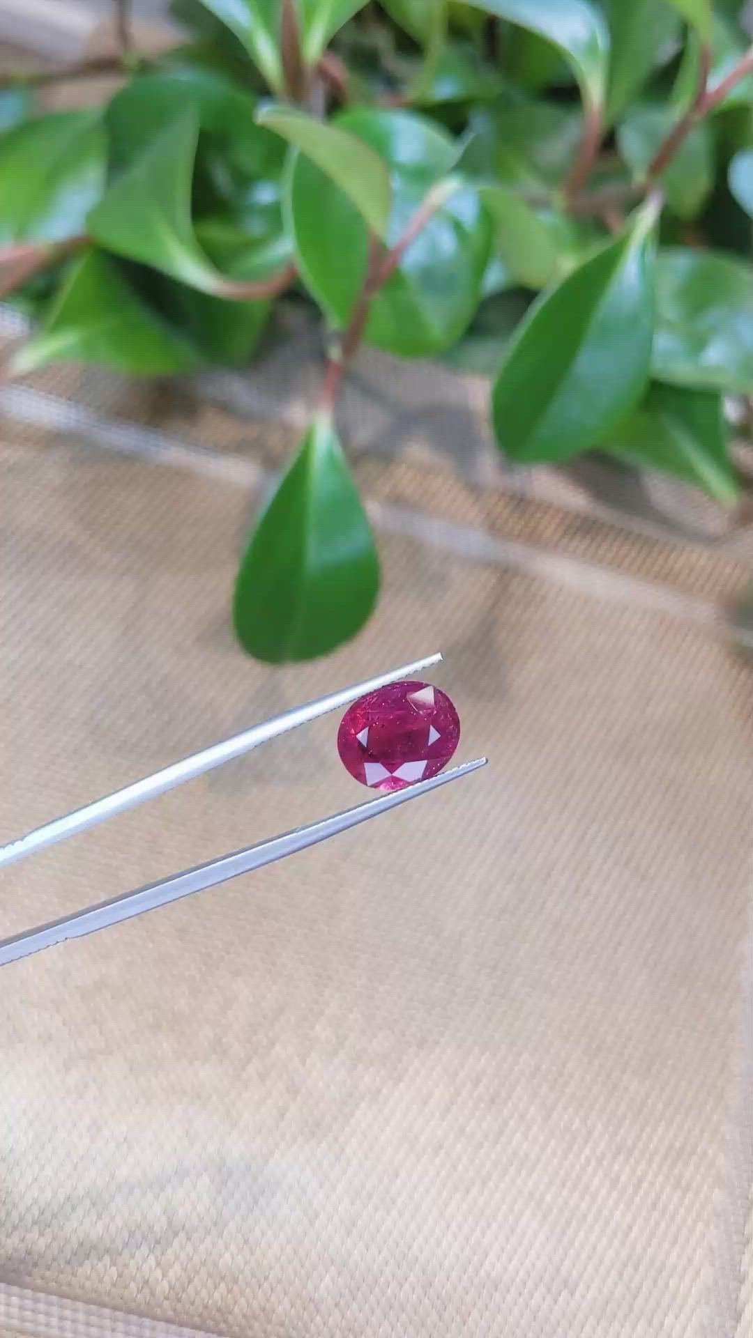 5.45 Ct. Rubellite Tourmaline from Brazil Size Video