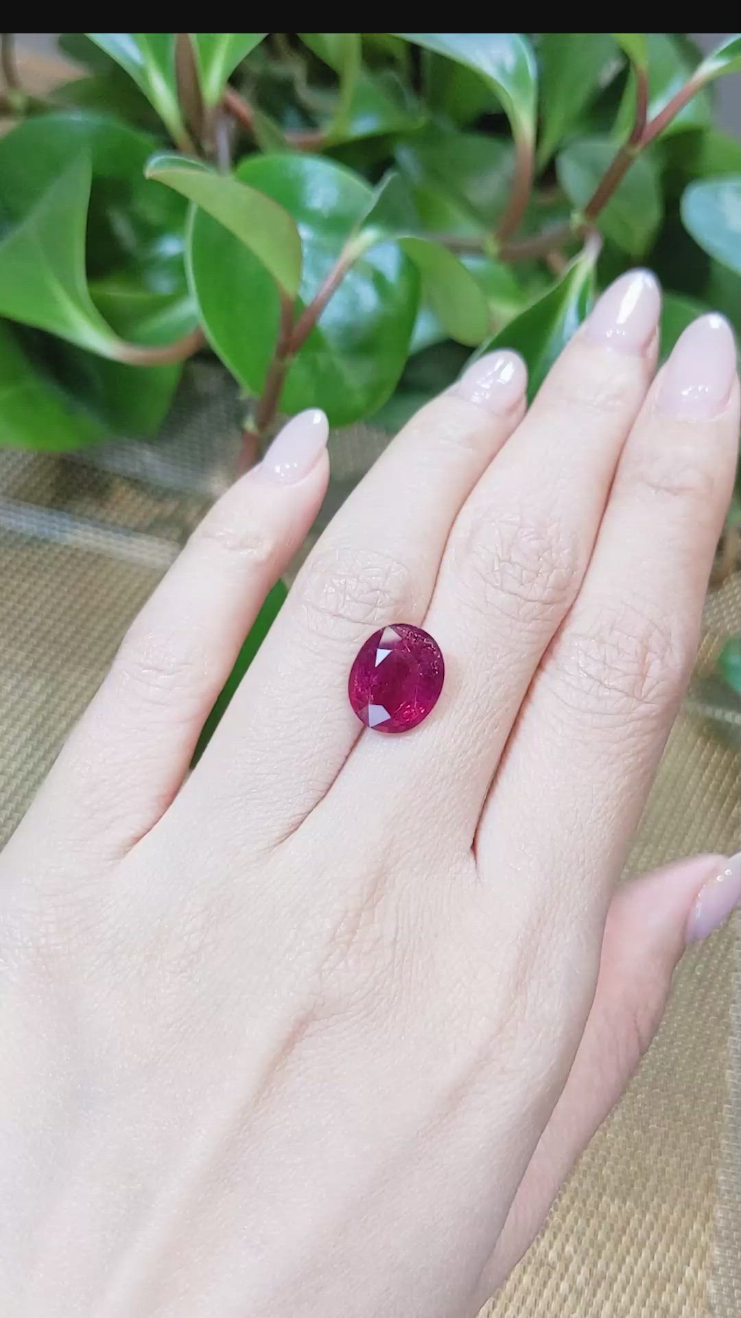 5.45 Ct. Rubellite Tourmaline from Brazil Size Video