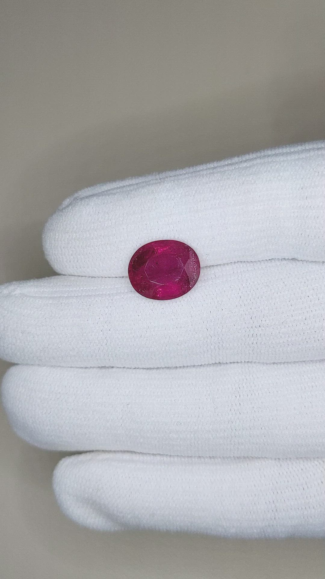 5.45 Ct. Rubellite Tourmaline from Brazil Size Video