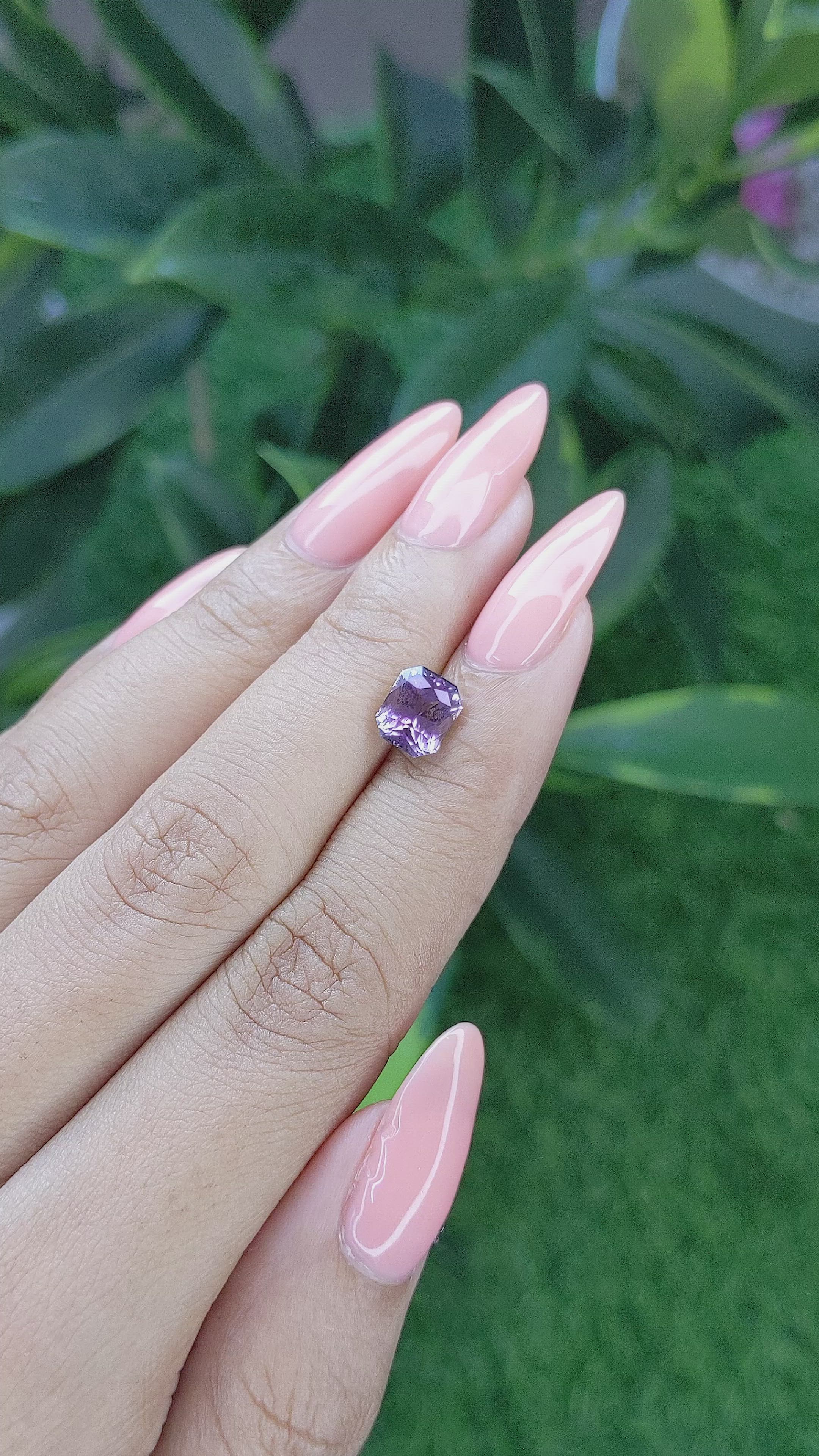 2.04 Ct. Purple Spinel from Ceylon (Sri Lanka) Size Video