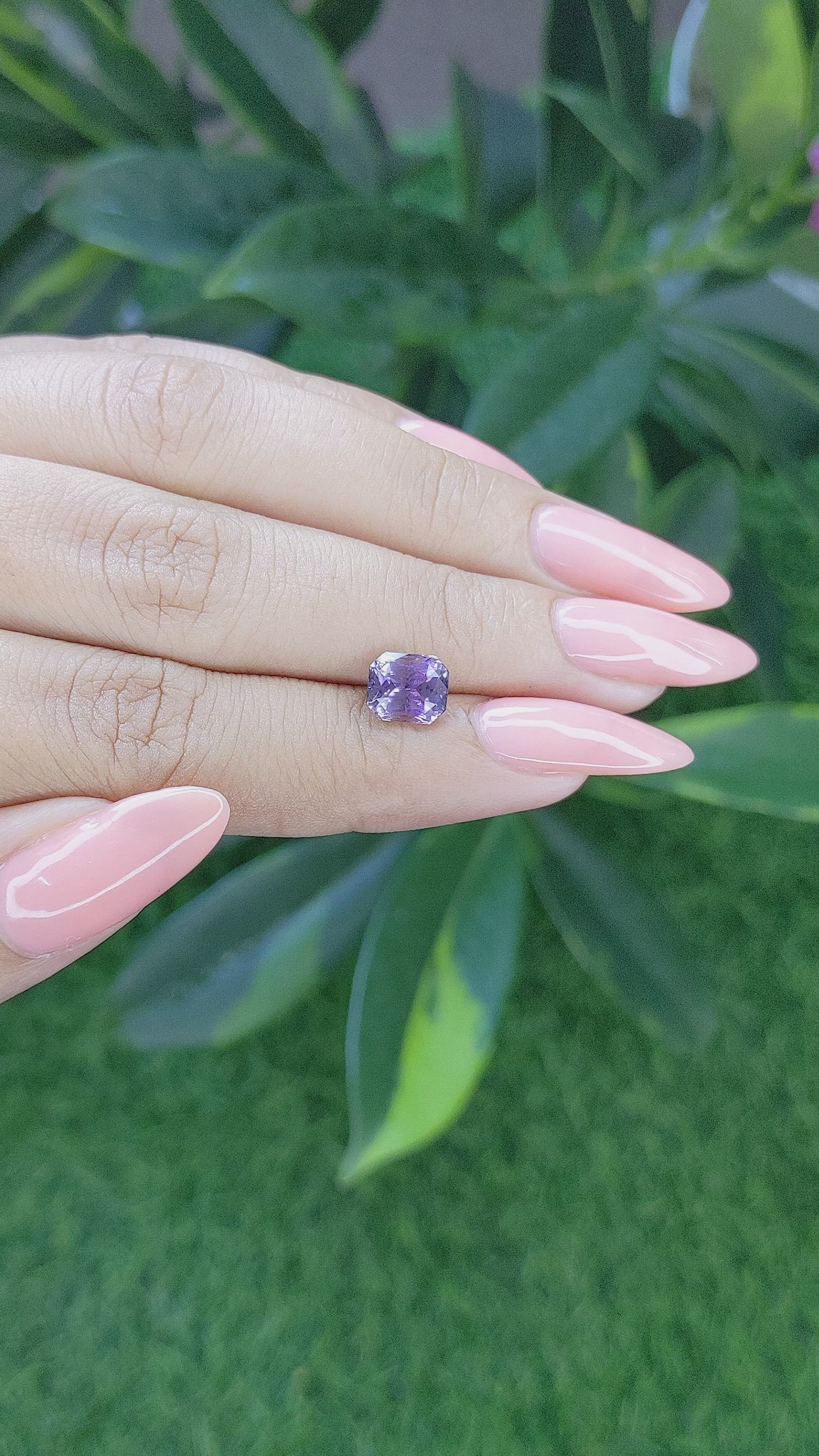 2.04 Ct. Purple Spinel from Ceylon (Sri Lanka) Size Video