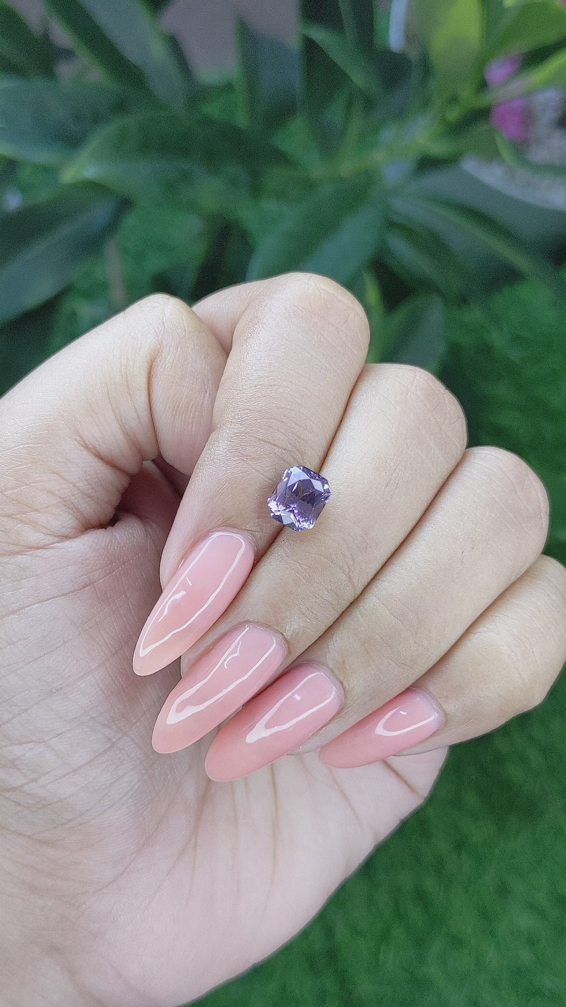 2.04 Ct. Purple Spinel from Ceylon (Sri Lanka) Size Video