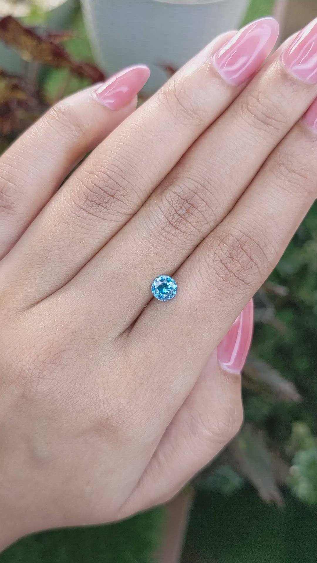 0.99 Ct. Zircon from Ceylon (Sri Lanka) Size Video