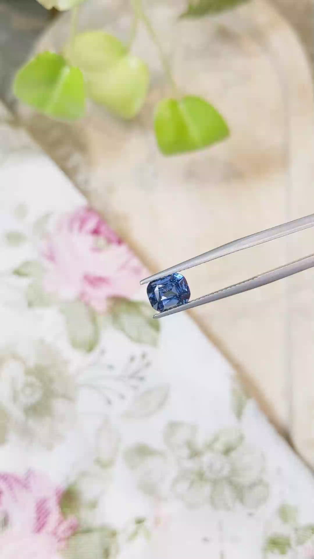 2.03 Ct. Cobalt Spinel from Tanzania Size Video