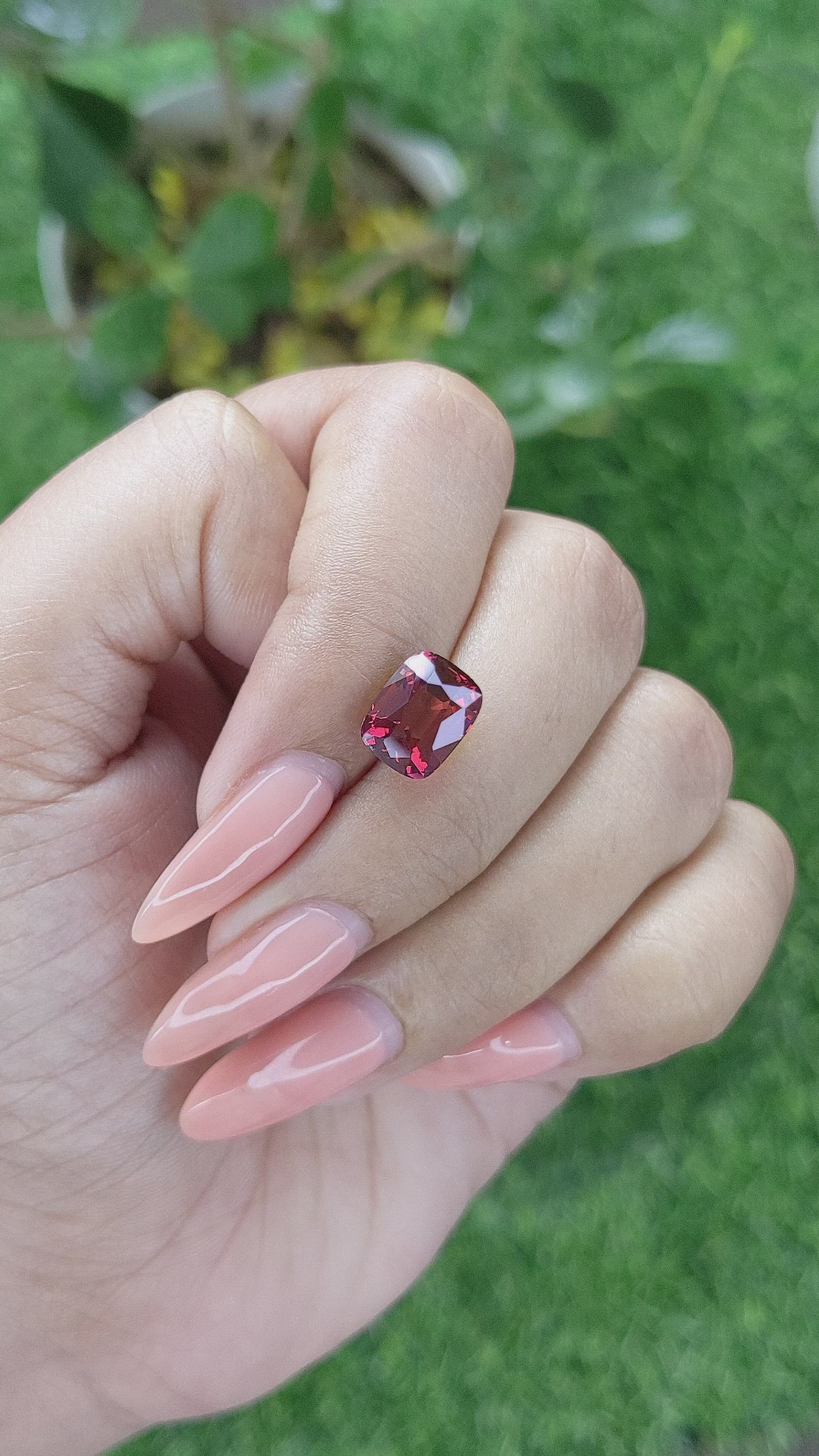 3.83 Ct. Malaya Garnet from Madagascar Size Video