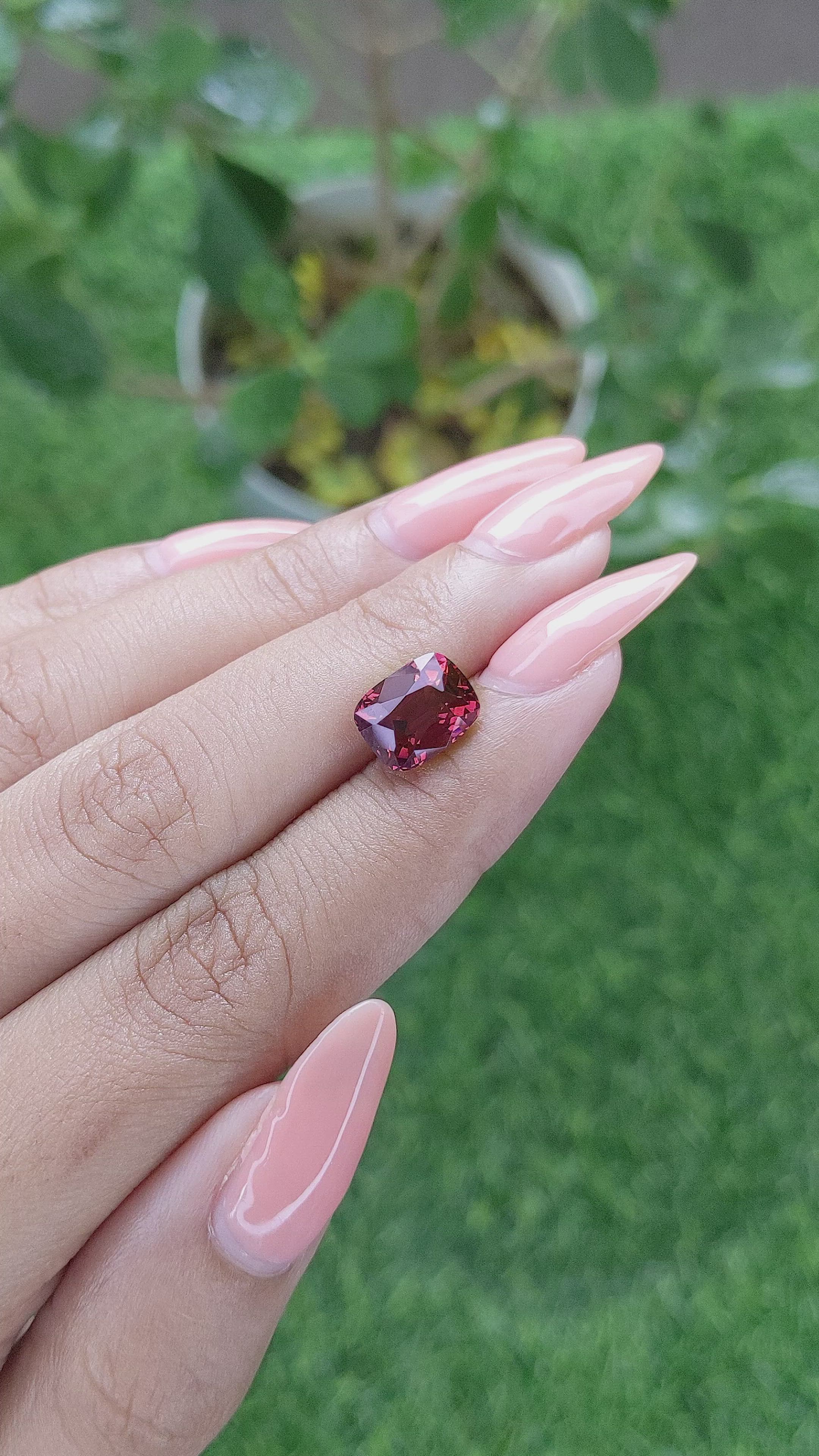 3.83 Ct. Malaya Garnet from Madagascar Size Video