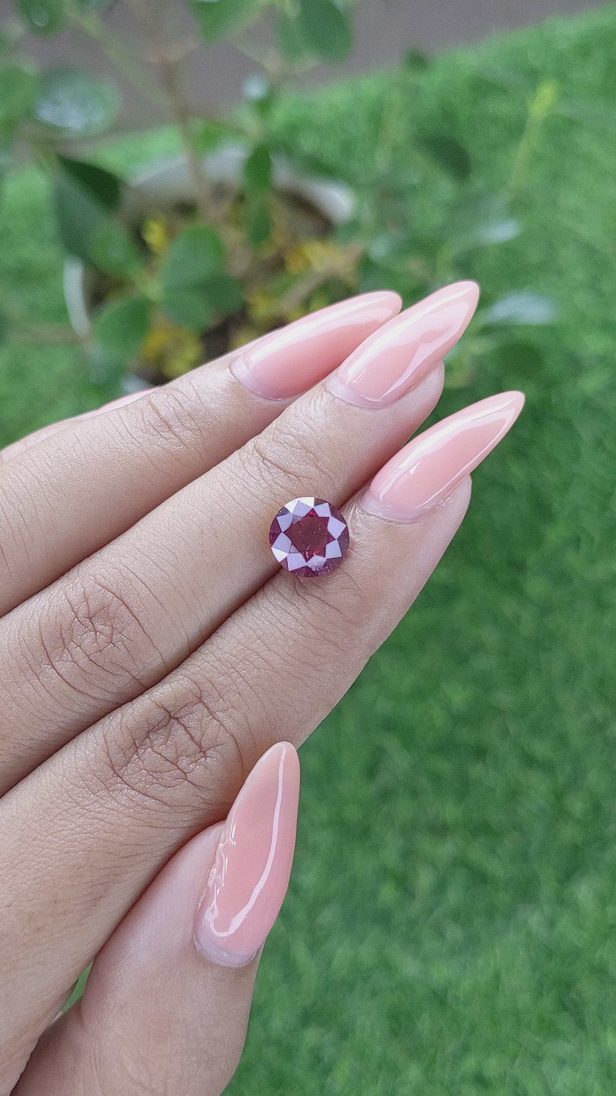 2.75 Ct. Rhodolite Garnet from Madagascar Size Video