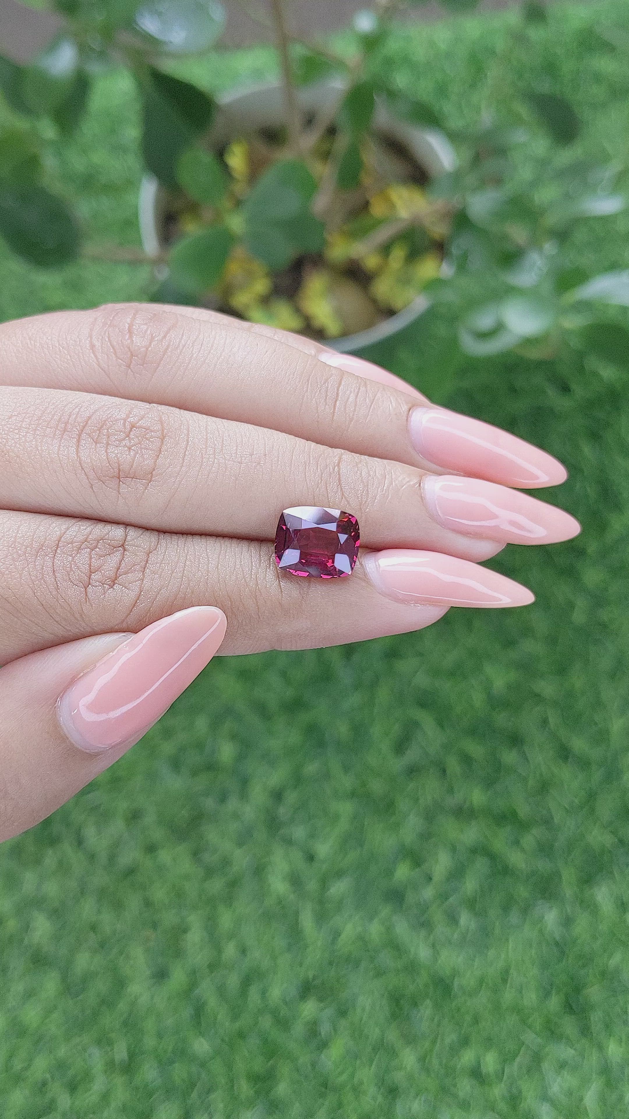 4.17 Ct. Malaya Garnet from Madagascar Size Video