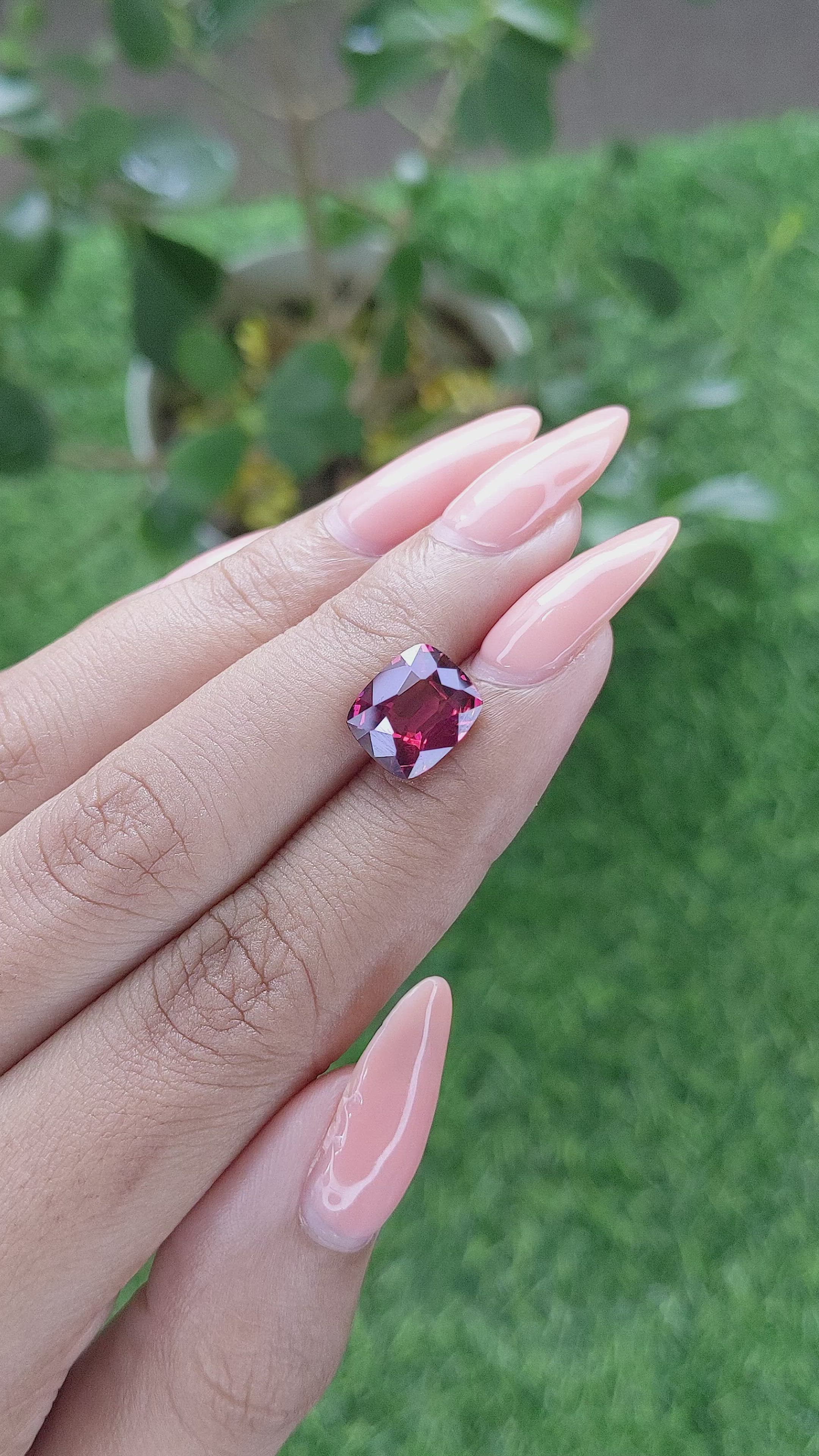 4.17 Ct. Malaya Garnet from Madagascar Size Video