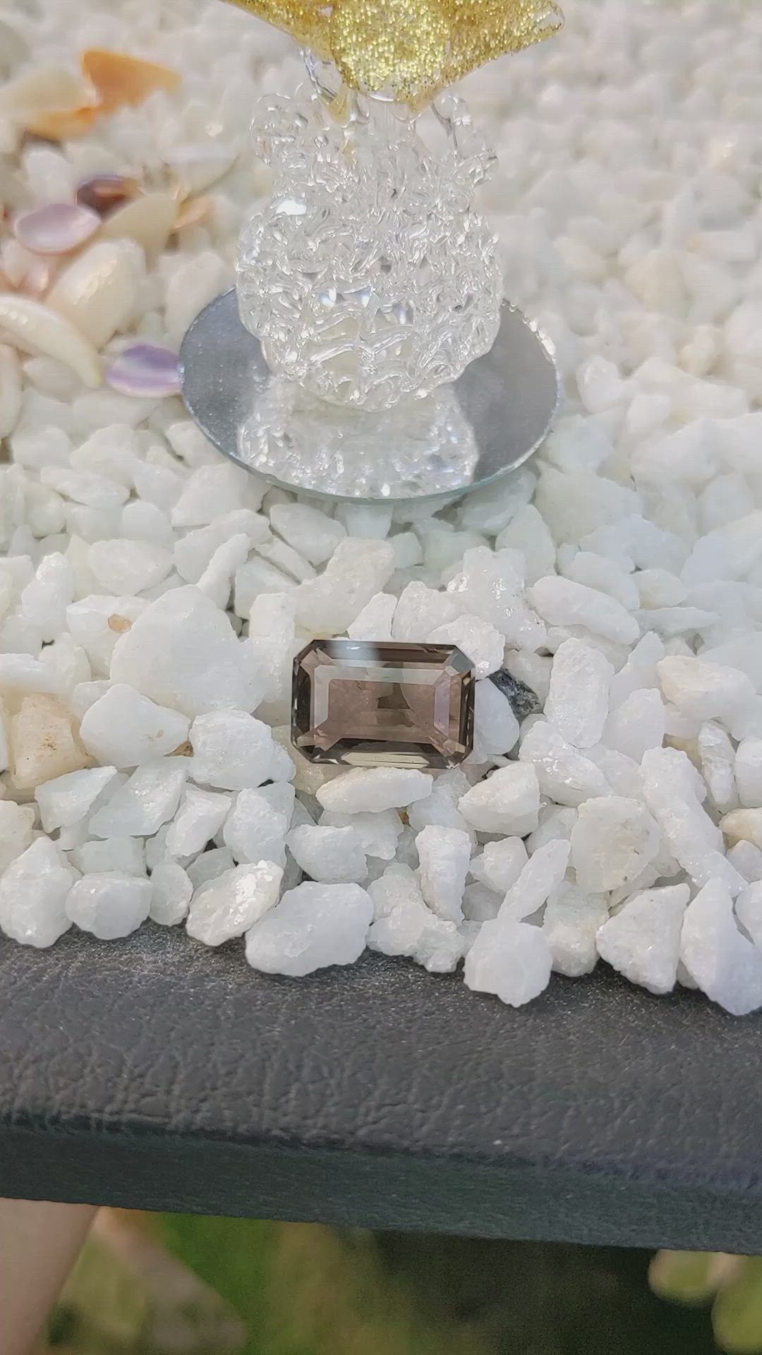 10.31 Ct. Smokey Quartz from Ceylon (Sri Lanka) Size Video