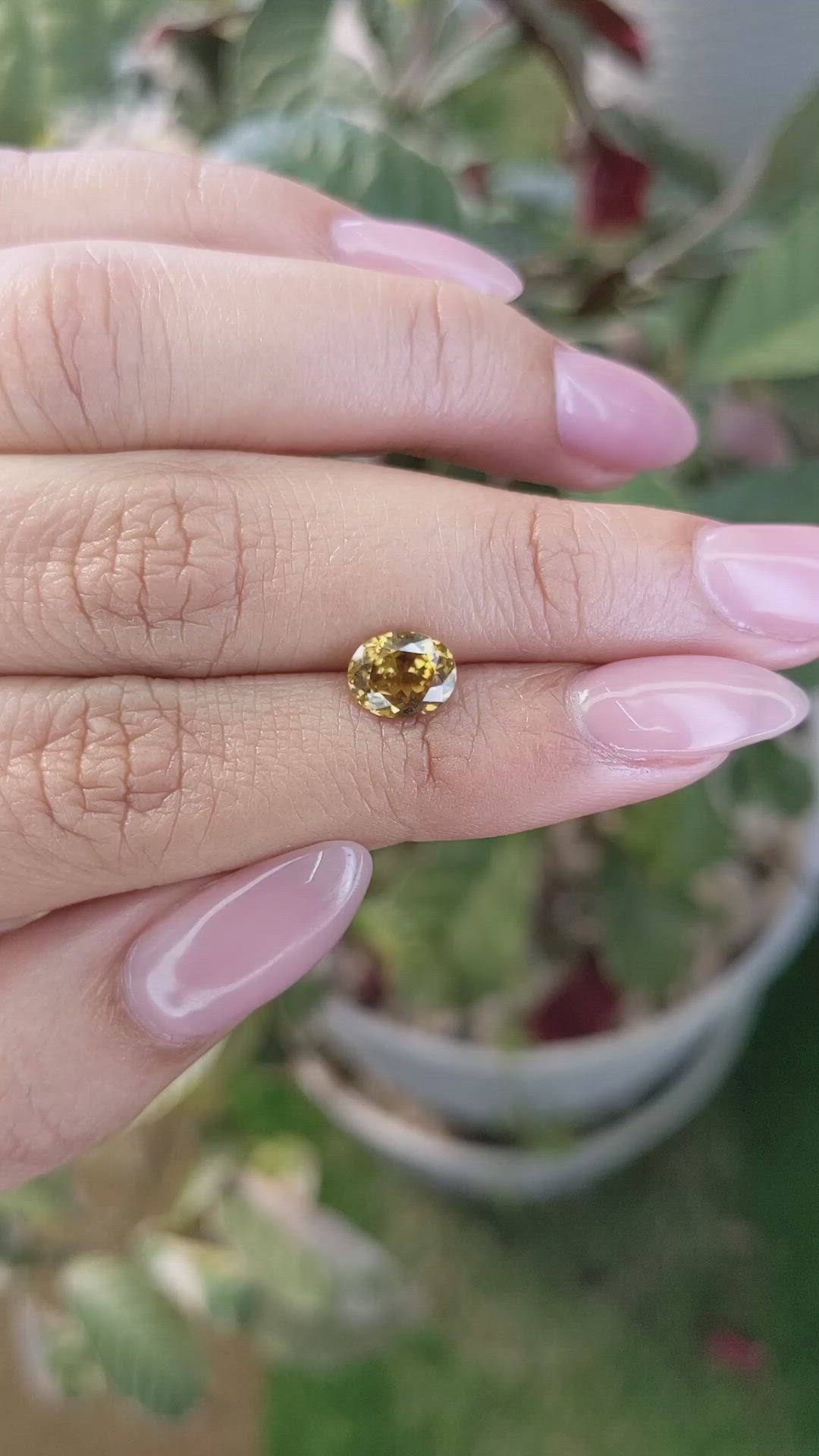 1.81 Ct. Zircon from Ceylon (Sri Lanka) Size Video