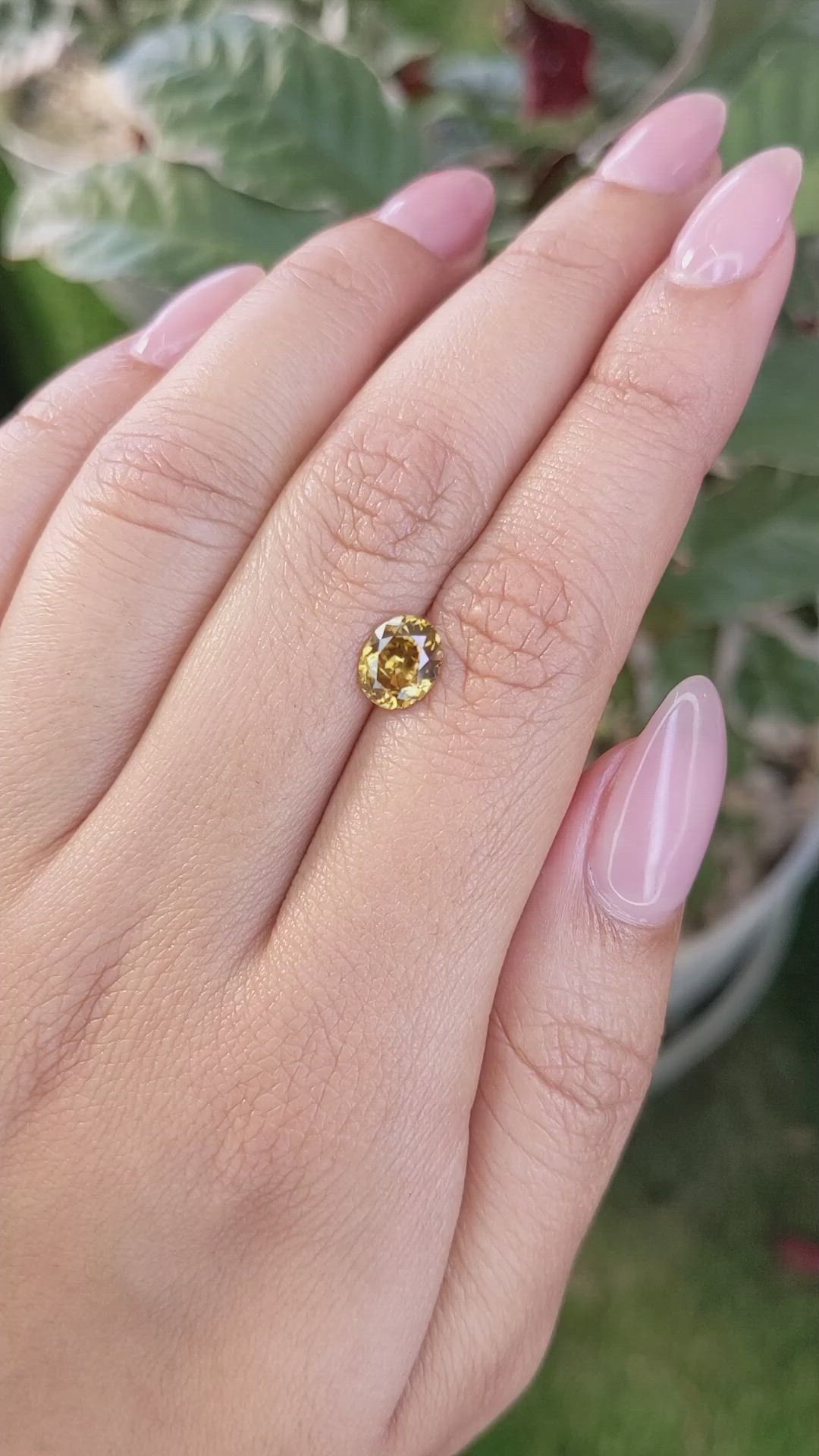 1.81 Ct. Zircon from Ceylon (Sri Lanka) Size Video