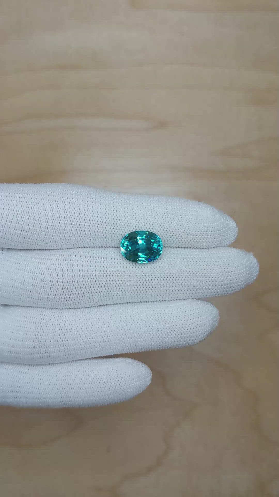 7.34 Ct. Zircon from Madagascar Size Video